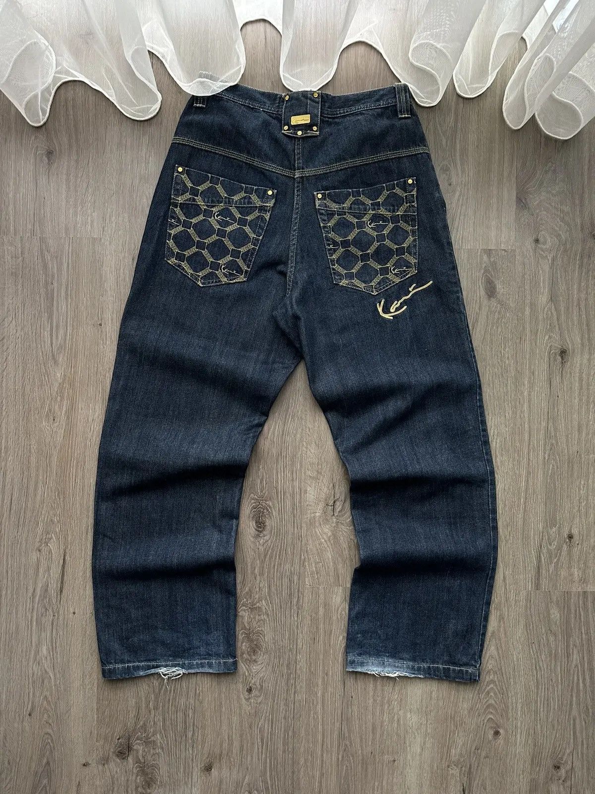 Karl Kani × Vintage Vintage Karl Kani Baggy Blue Rap Y2K Pants Size US 32 / EU 48 - 2 Thumbnail