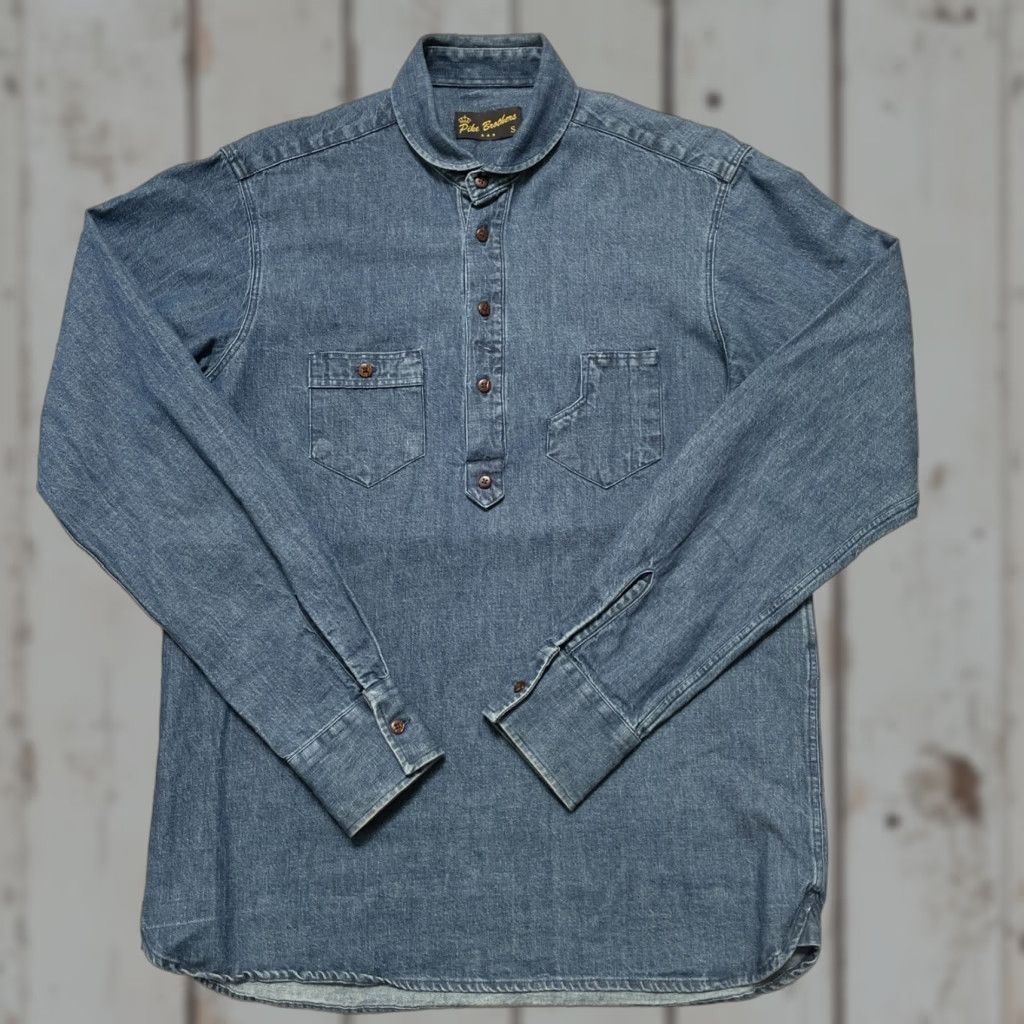 Pike Brothers Pike Brothers Shirt Mens Small Blue Vintage Style Military Button-Up Shirt Size US S / EU 44-46 / 1 - 1 Thumbnail