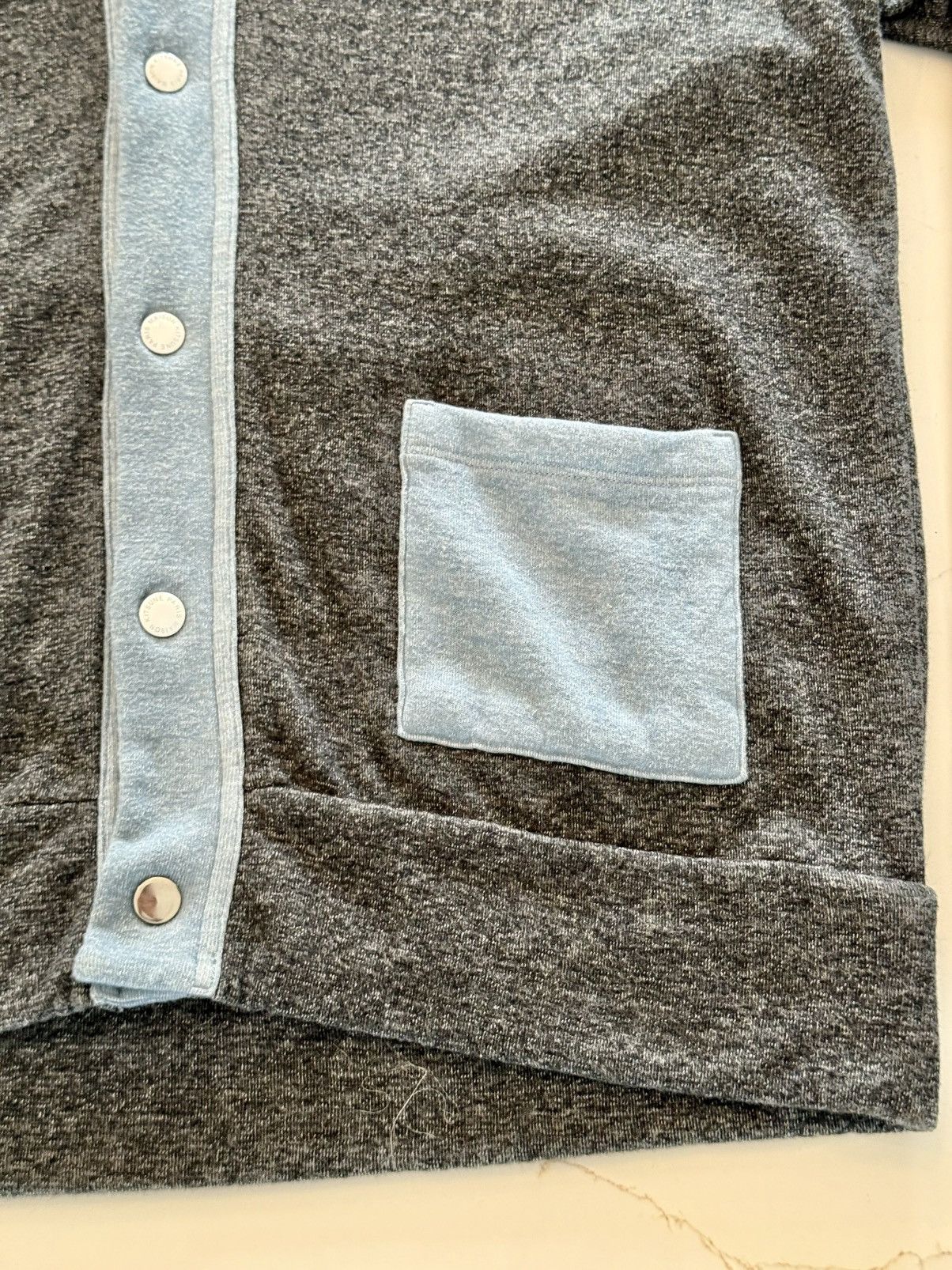 Maison Kitsune Archive Maison Kitsune Paris “Garage” Grey W/Blue Cardigan S Size US S / EU 44-46 / 1 - 6 Thumbnail