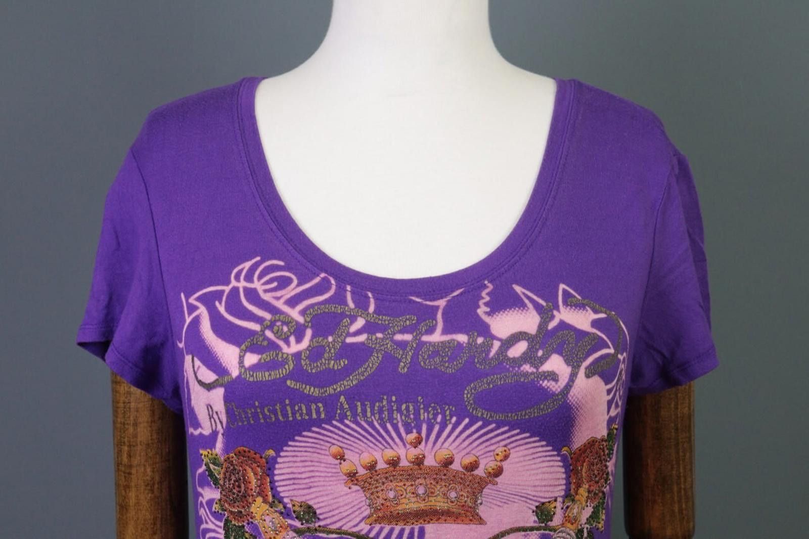 Ed Hardy Ed Hardy by Christian Audigier Fire Printed Tunic Shirt Size M / US 6-8 / IT 42-44 - 3 Thumbnail