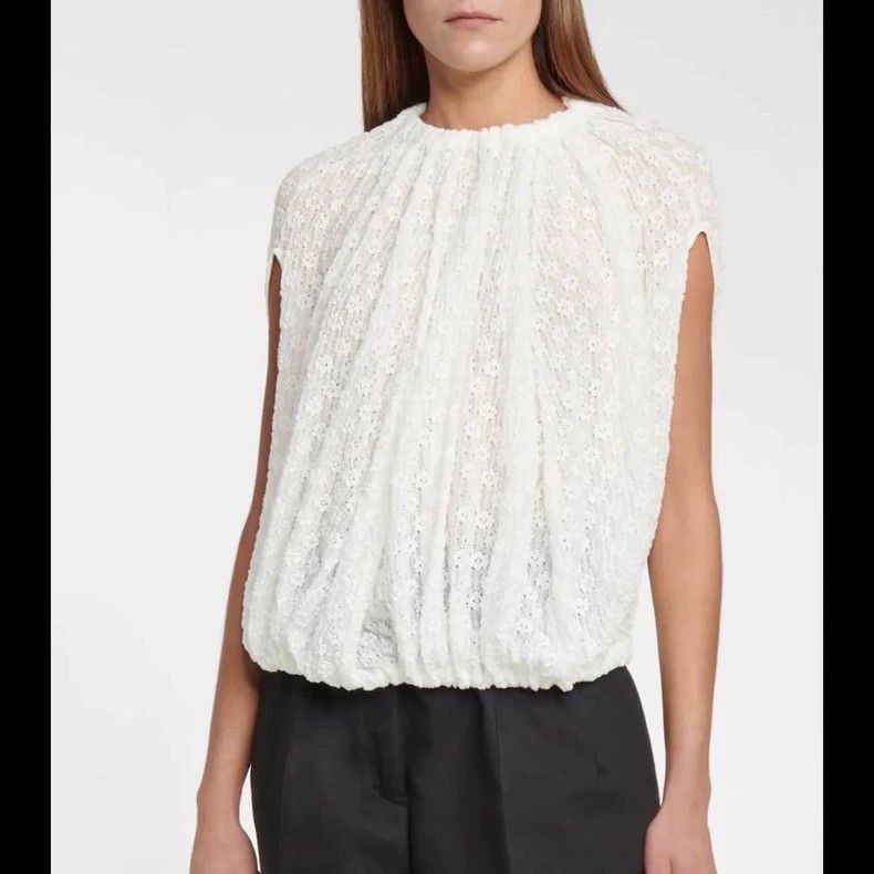 Jil Sander Jil Sander Black floral lace top Size XS / US 0-2 / IT 36-38 - 1 Thumbnail
