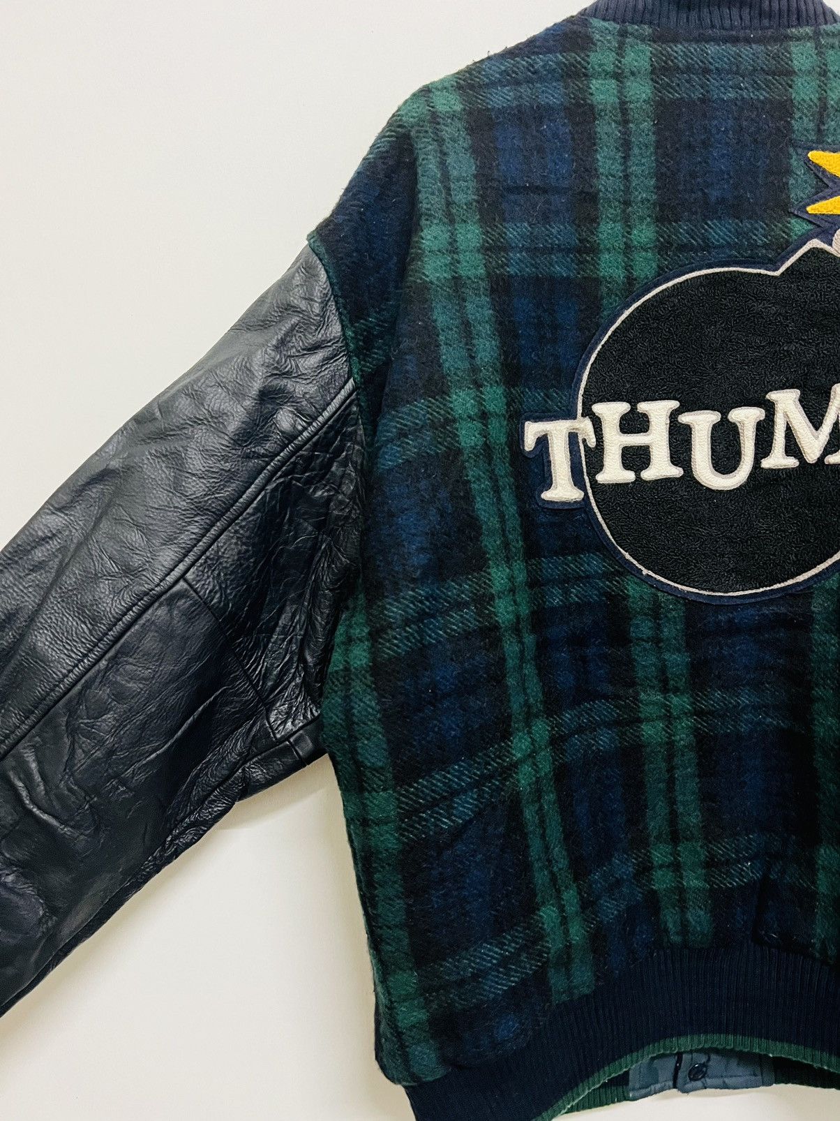 Vintage Vintage 80s Reversible Thump! Varsity Bomber Jacket Size US XL / EU 56 / 4 - 16 Thumbnail