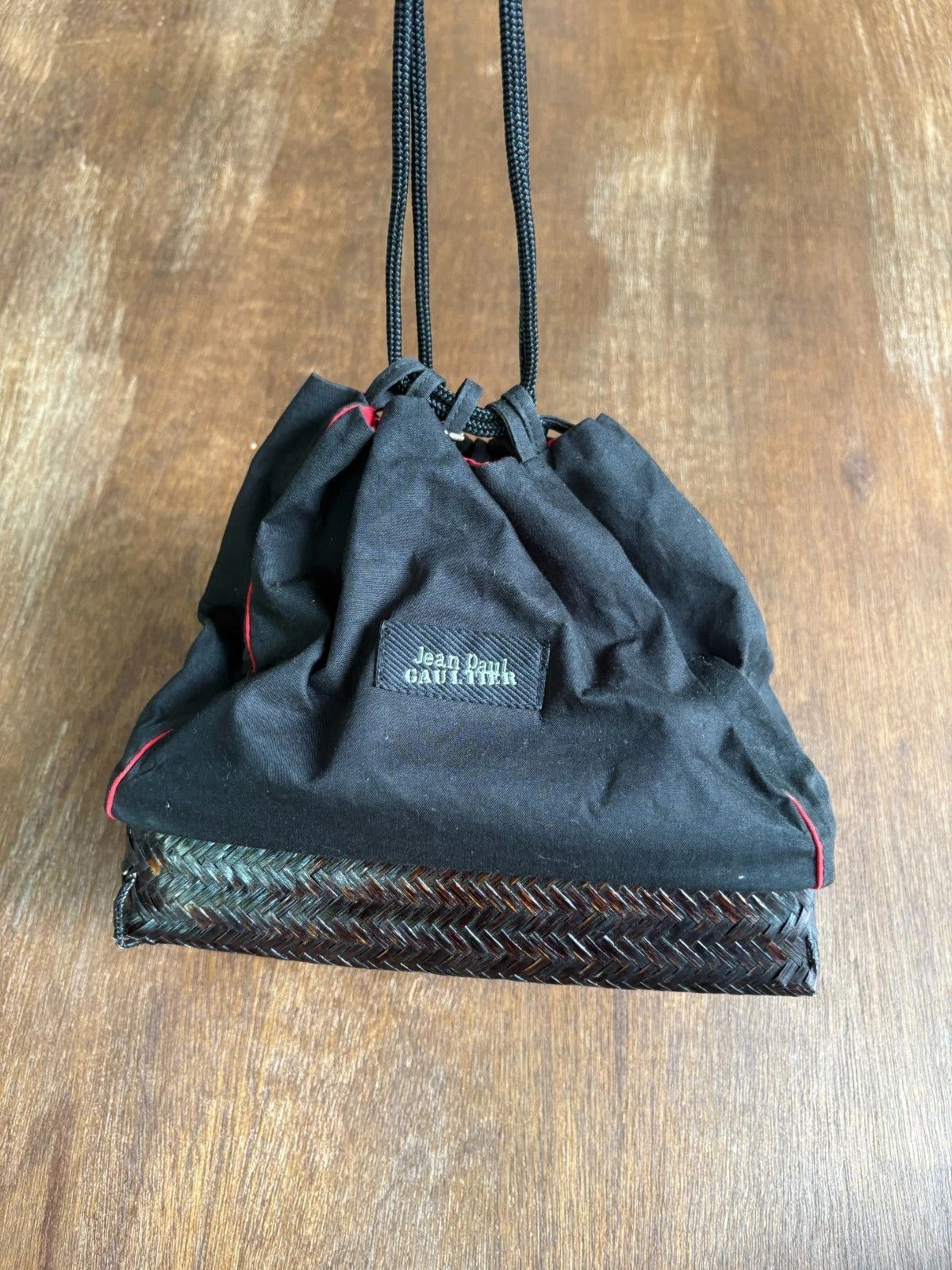 Jean Paul Gaultier JPG Little Pouch Bag with wooden frame Size ONE SIZE - 1 Thumbnail