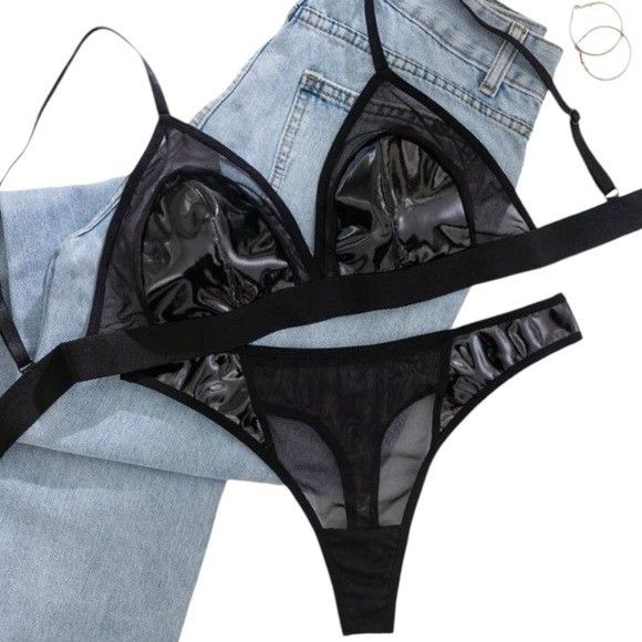 Other Women's Solid Color Leather Comfortable Lingerie Set Size M / US 6-8 / IT 42-44 - 7 Thumbnail
