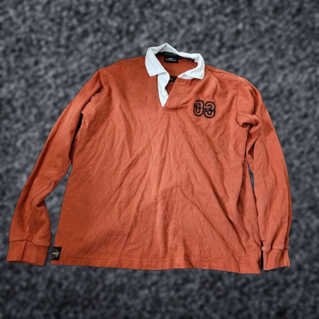Harley Davidson VINTAGE Harley-Davidson Mens Orange Polo Shirt Long Sleeve M Size US M / EU 48-50 / 2 - 1 Thumbnail