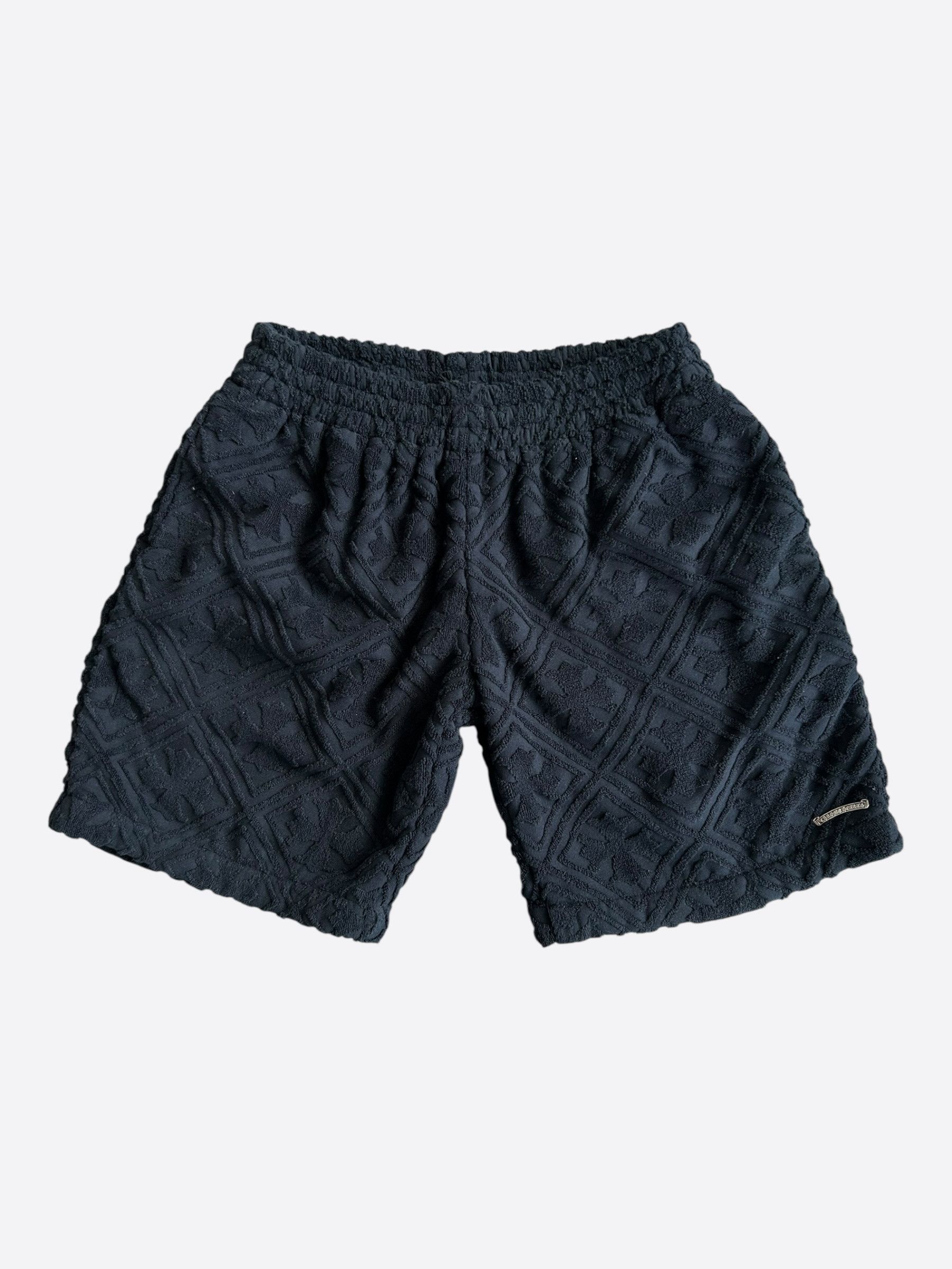 Chrome Hearts Chrome Hearts Black Cross Jacquard Towel Shorts Size US 34 / EU 50 - 1 Thumbnail