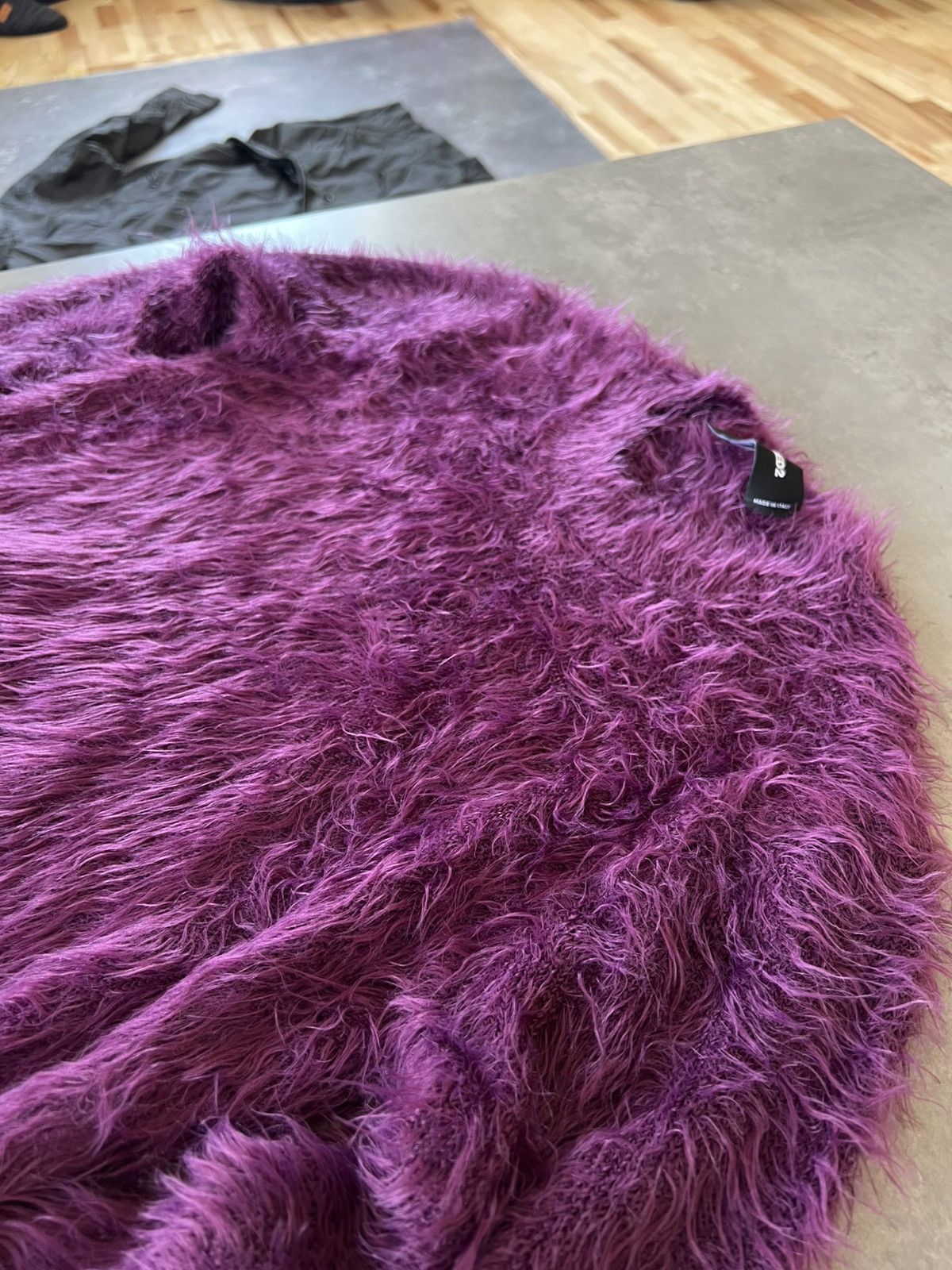 Dsquared2 Dsquared2 Womens Fuzzy Mohair Knitted Sweater Purple Size XL Size XL / US 12-14 / IT 48-50 - 3 Thumbnail