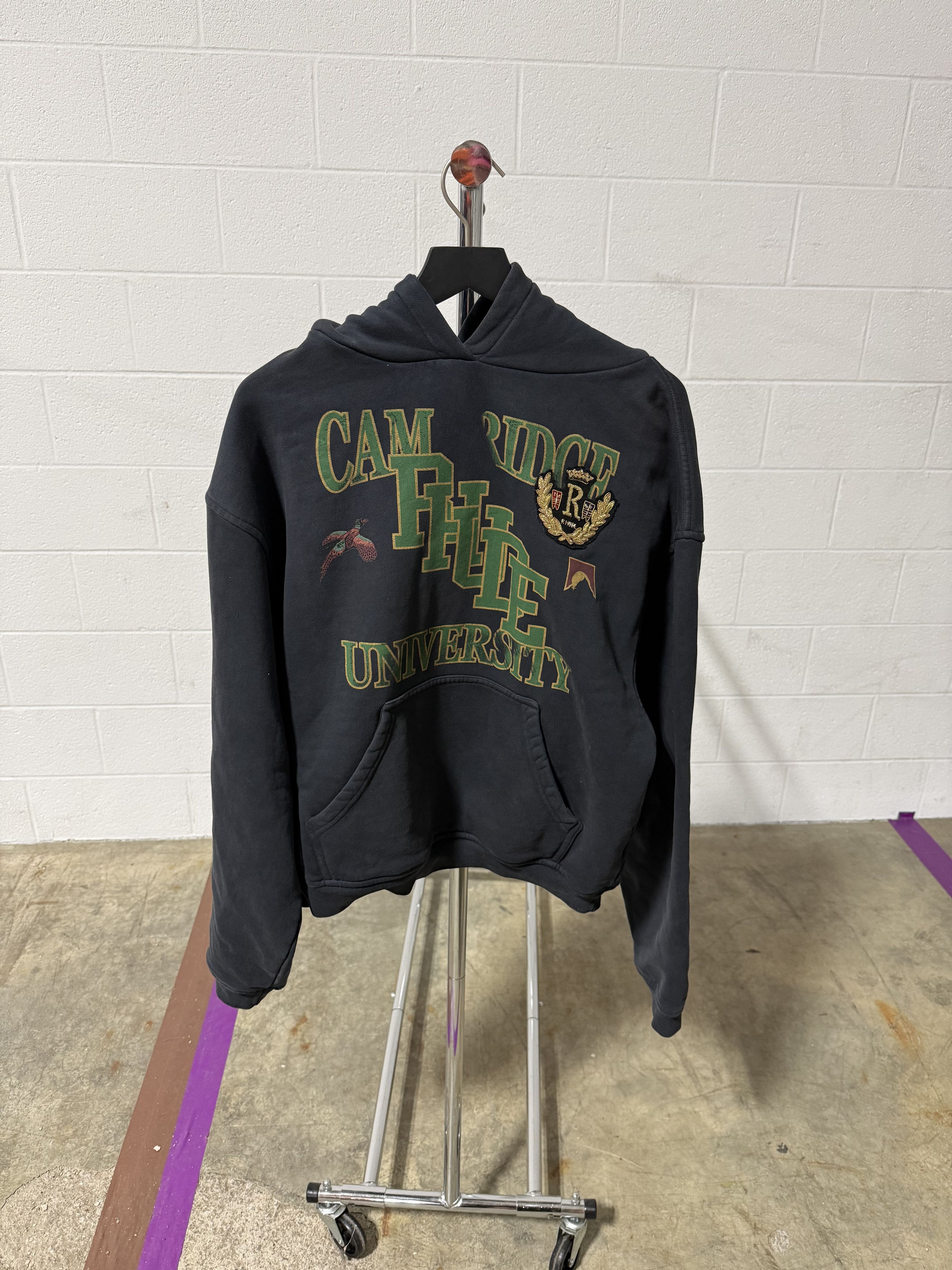 Rhude Rhude University Hoodie 'Black' Size US S / EU 44-46 / 1 - 1 Thumbnail