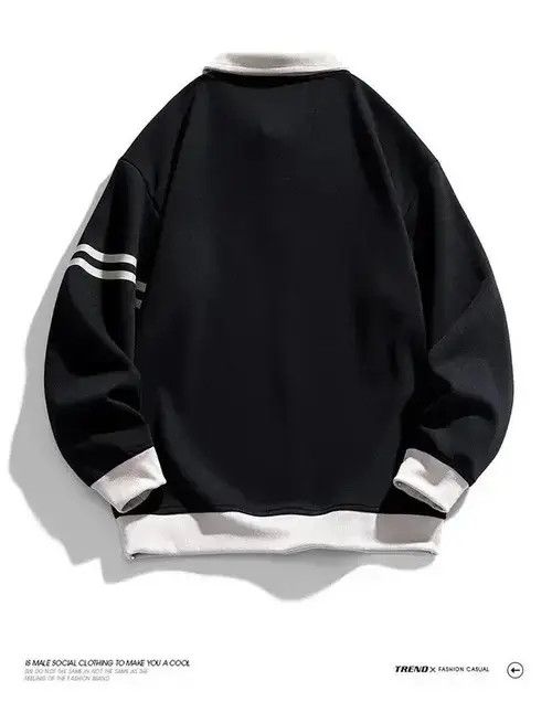 Aran Isles Knitwear × Japanese Brand Men Oversized Contrasting Colors Lapel Sweatshirt Size US M / EU 48-50 / 2 - 4 Thumbnail
