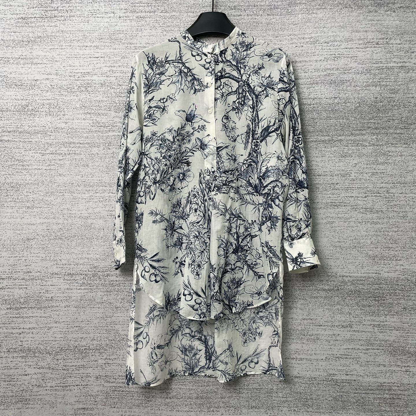 Dior Dior Toile de Jouy Floral Button Up Shirt Size 34 Size XS / US 0-2 / IT 36-38 - 1 Thumbnail