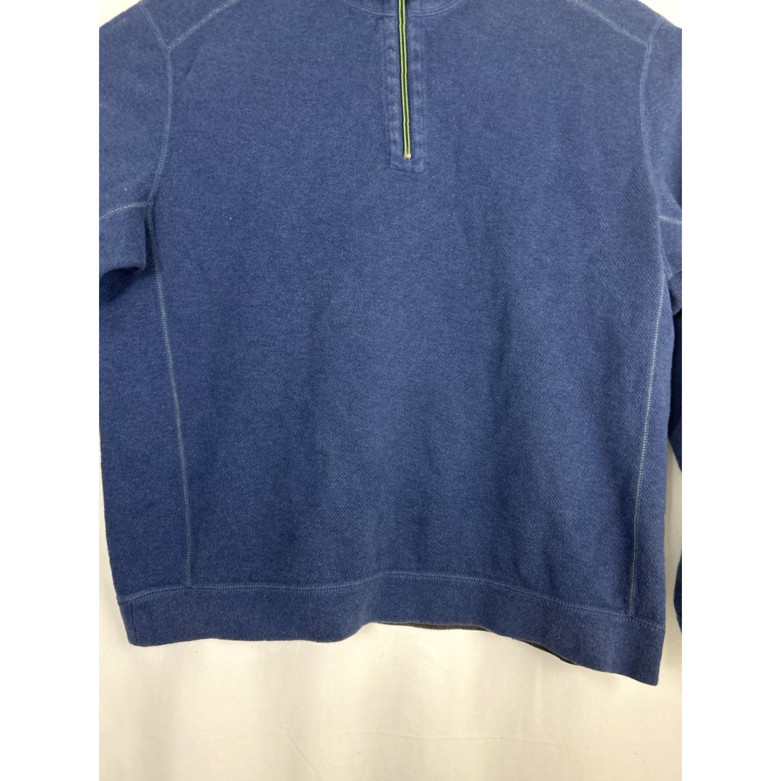 Tommy Bahama VINTAGE Tommy Bahama Mens XL Navy Blue Brown Reversible 1/4 Zip Pullover Sweater Size US XL / EU 56 / 4 - 5 Thumbnail