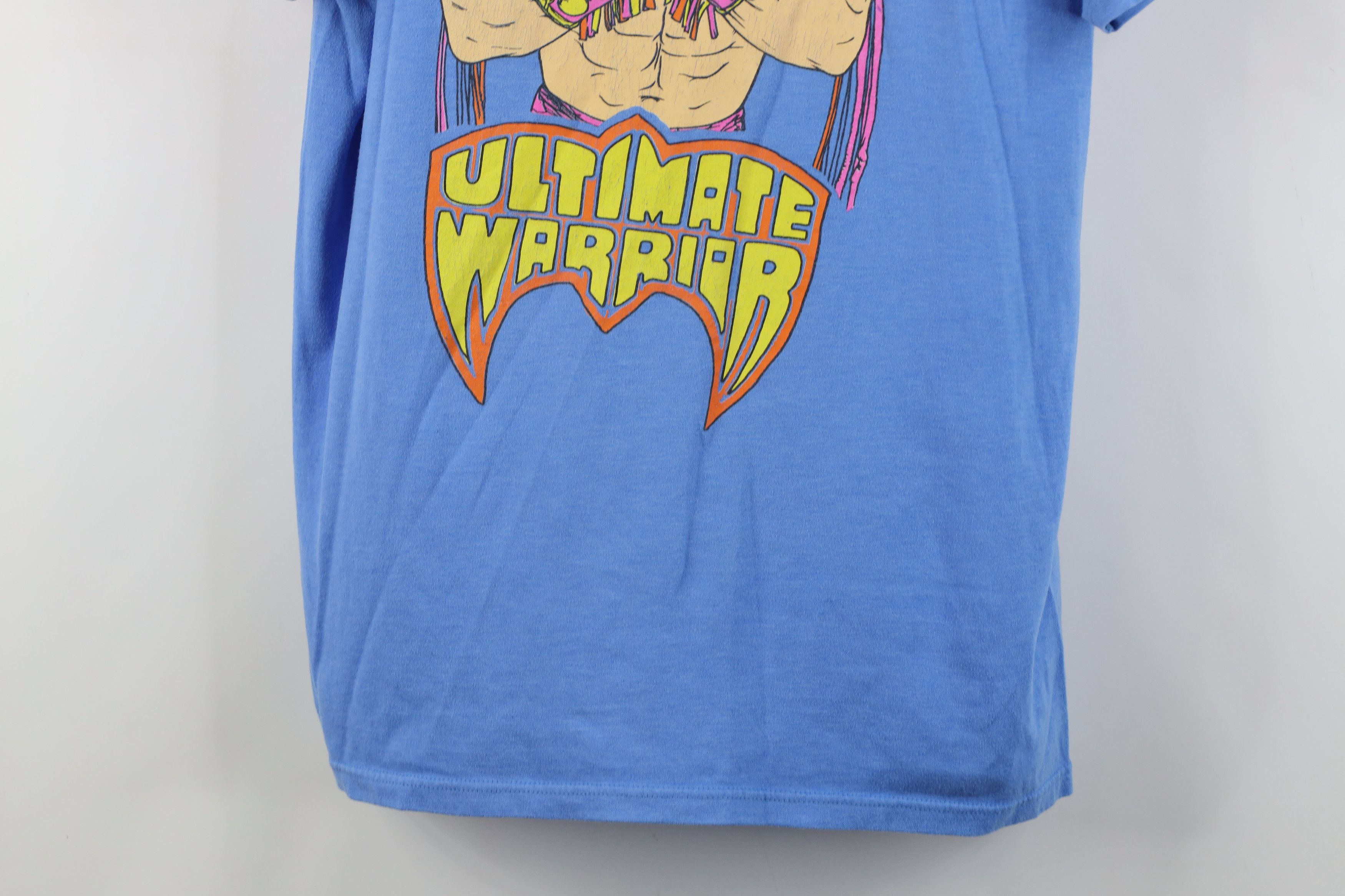 Vintage Retro WWE WWF Wrestling The Ultimate Warrior T-Shirt Blue Size US M / EU 48-50 / 2 - 3 Thumbnail