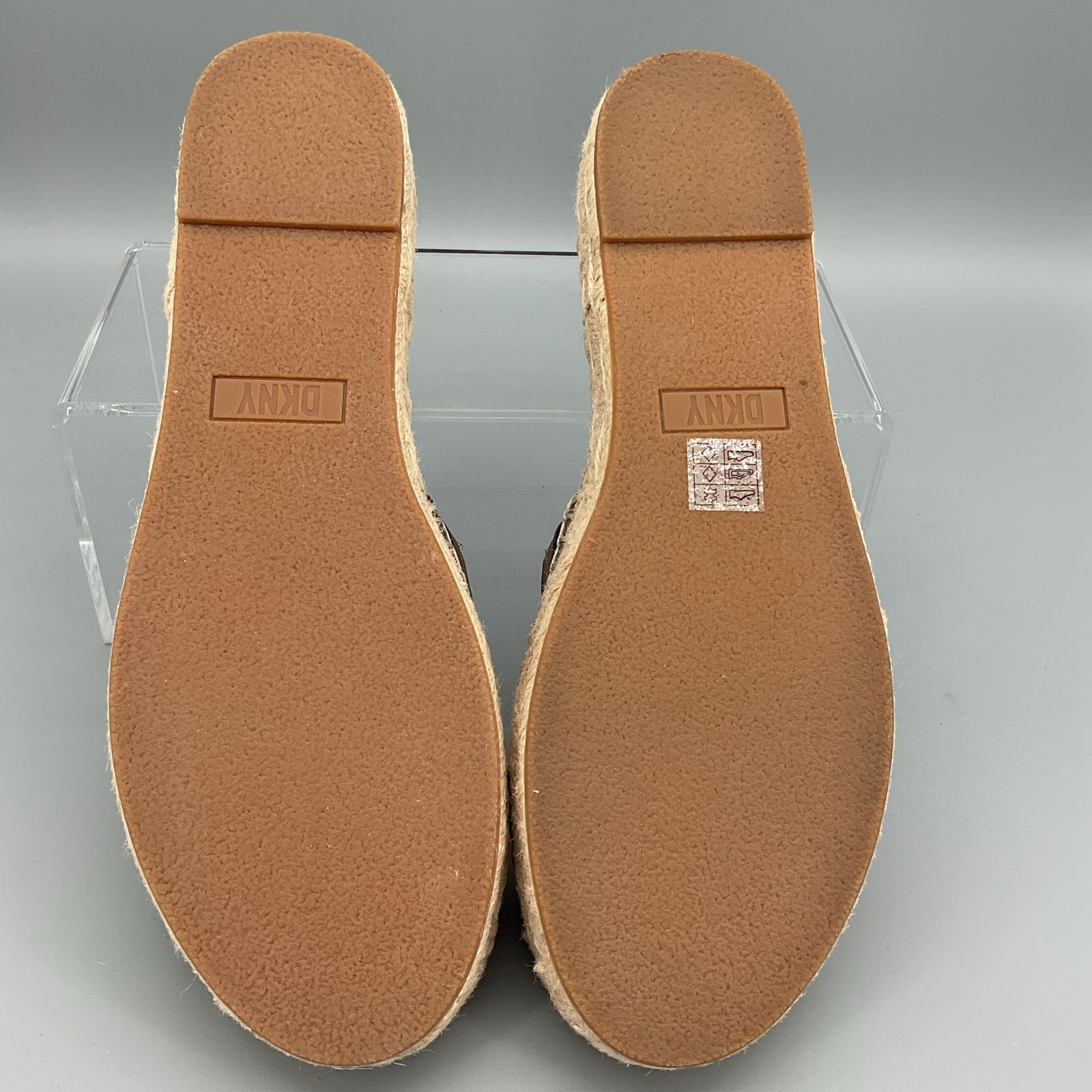 DKNY DKNY Women Camillo Espadrille Slide Sandals Brown Sz 10M Size US 10 / IT 40 - 8 Thumbnail