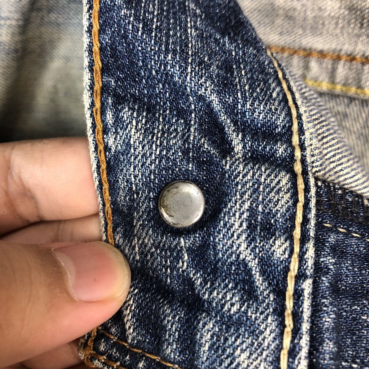 Levi's Levis 502 Blue faded ripped vintage jeans Denim Pants #A2608 Size US 33 - 16 Thumbnail