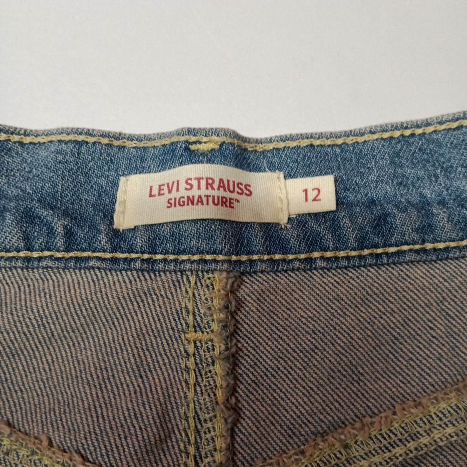 Levi's Levi Strauss Blue Denim Pleated Skirt Women's Size 12 W31 Size 31" - 4 Thumbnail