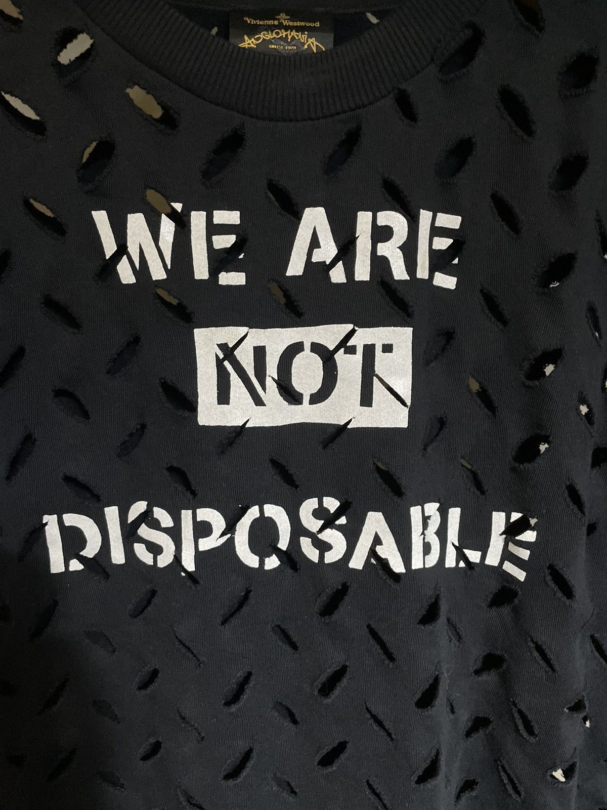 Vivienne Westwood Vivienne Westwood Anglomania Distressed Sweatshirt Size US M / EU 48-50 / 2 - 2 Thumbnail