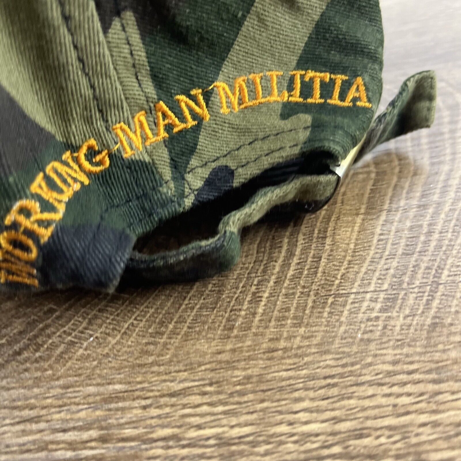Other Working Man Militia Hat WMM Hat Green Camo Cap Adjustable Ca Size ONE SIZE - 8 Thumbnail