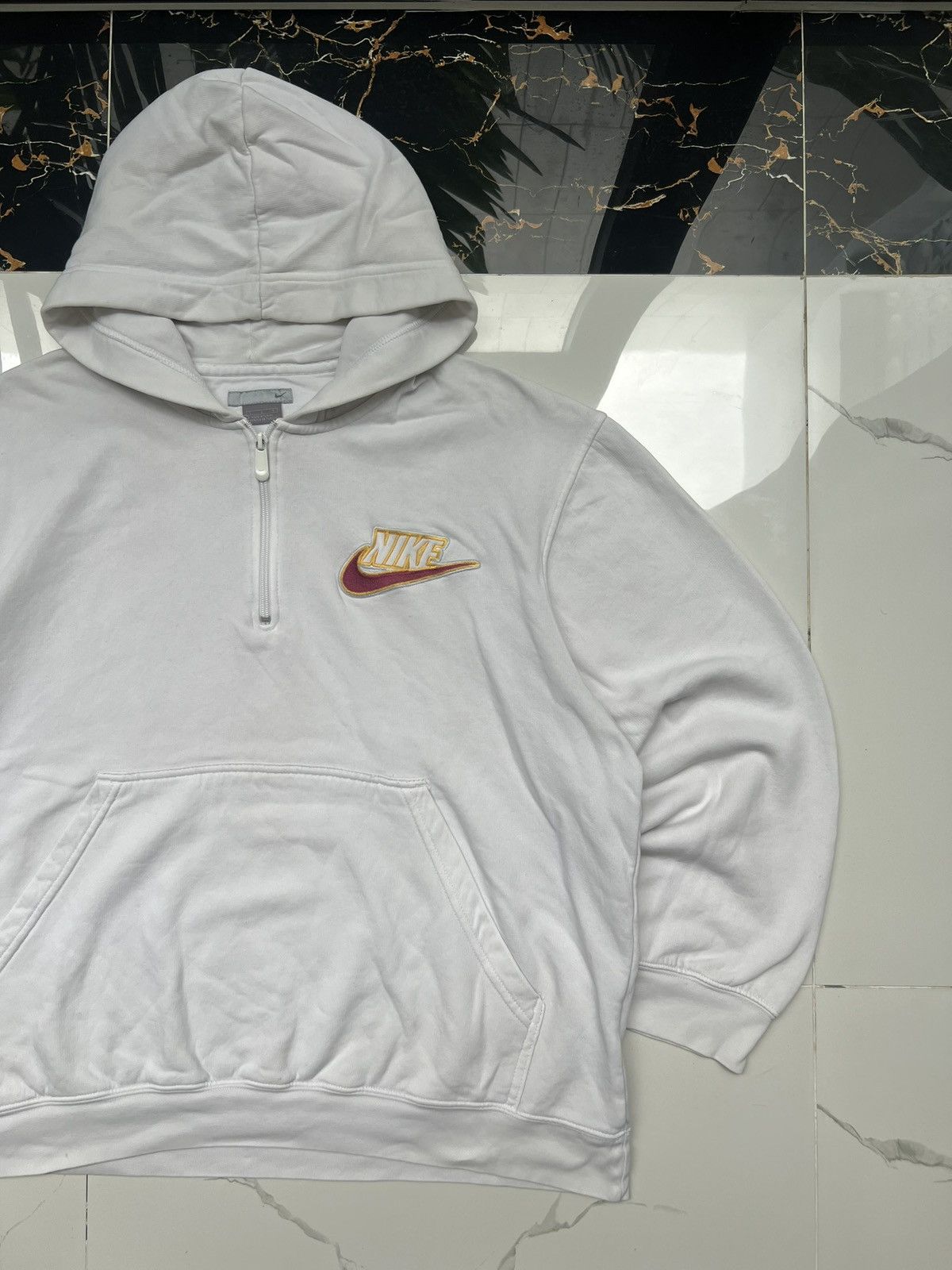 Nike 90s Nike Retro Logo Vintage 1/4 Zip Y2K Oversized Hoodie Size US L / EU 52-54 / 3 - 3 Thumbnail