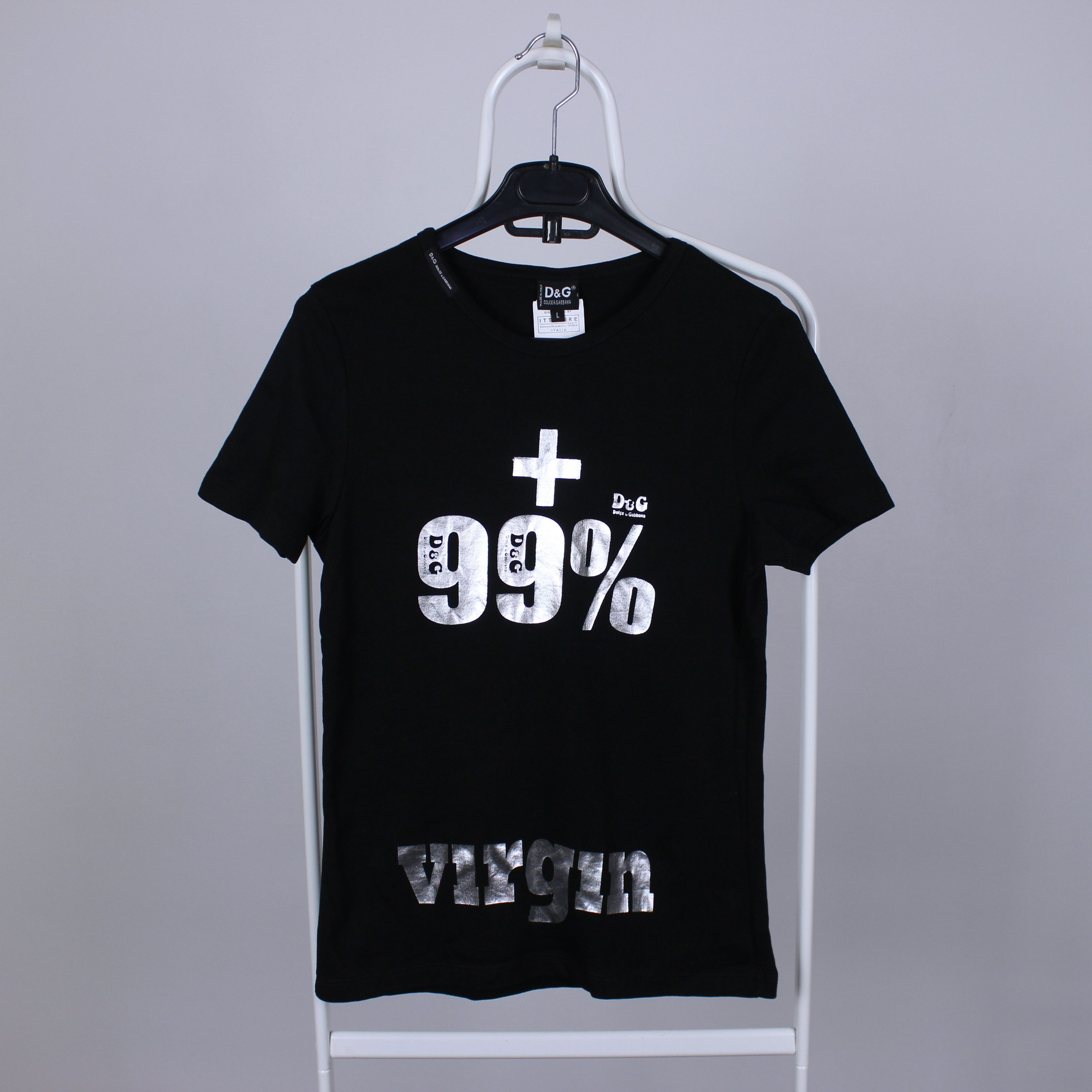 Dolce & Gabbana Dolce Gabbana t shirt men Virgin centr logo M L black Size L / US 10 / IT 46 - 1 Thumbnail