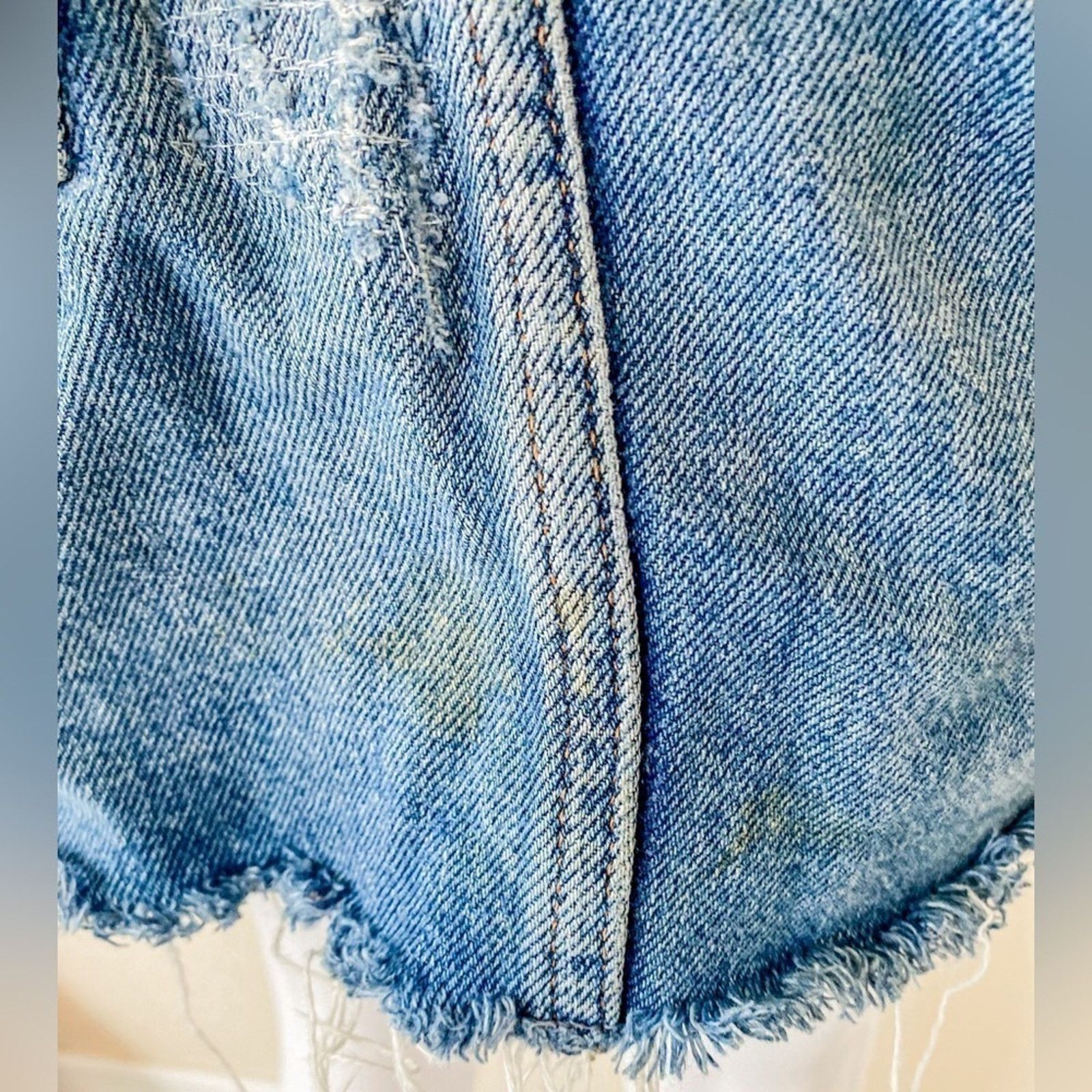Free People We the Free Free People | Distressed Jean Denim Skirt | 24 Size 24" / US 00 / IT 34 - 4 Thumbnail