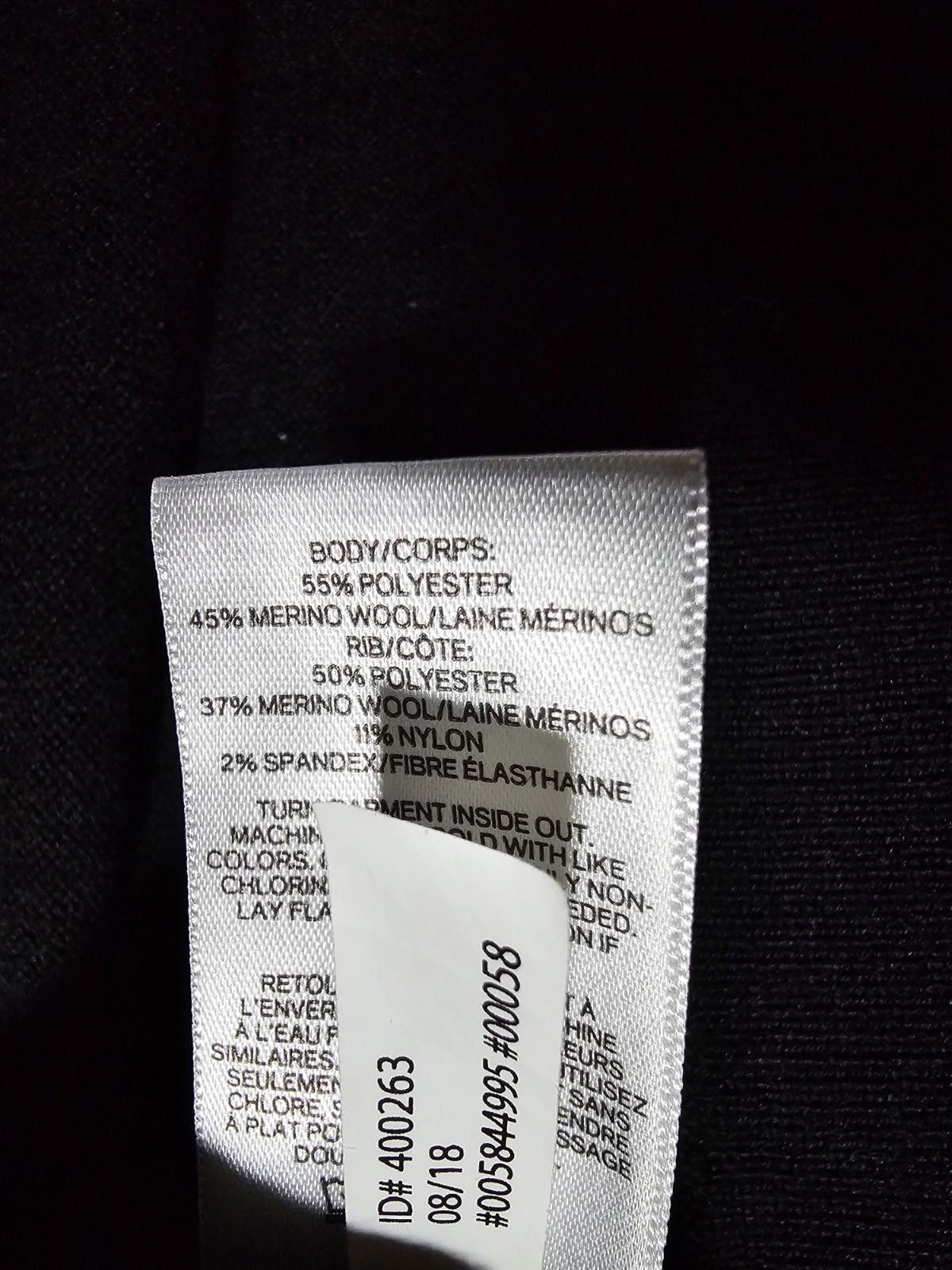 Express Express Men's Vneck Sweater Size L Merino Wool Blend Black Size US L / EU 52-54 / 3 - 7 Thumbnail