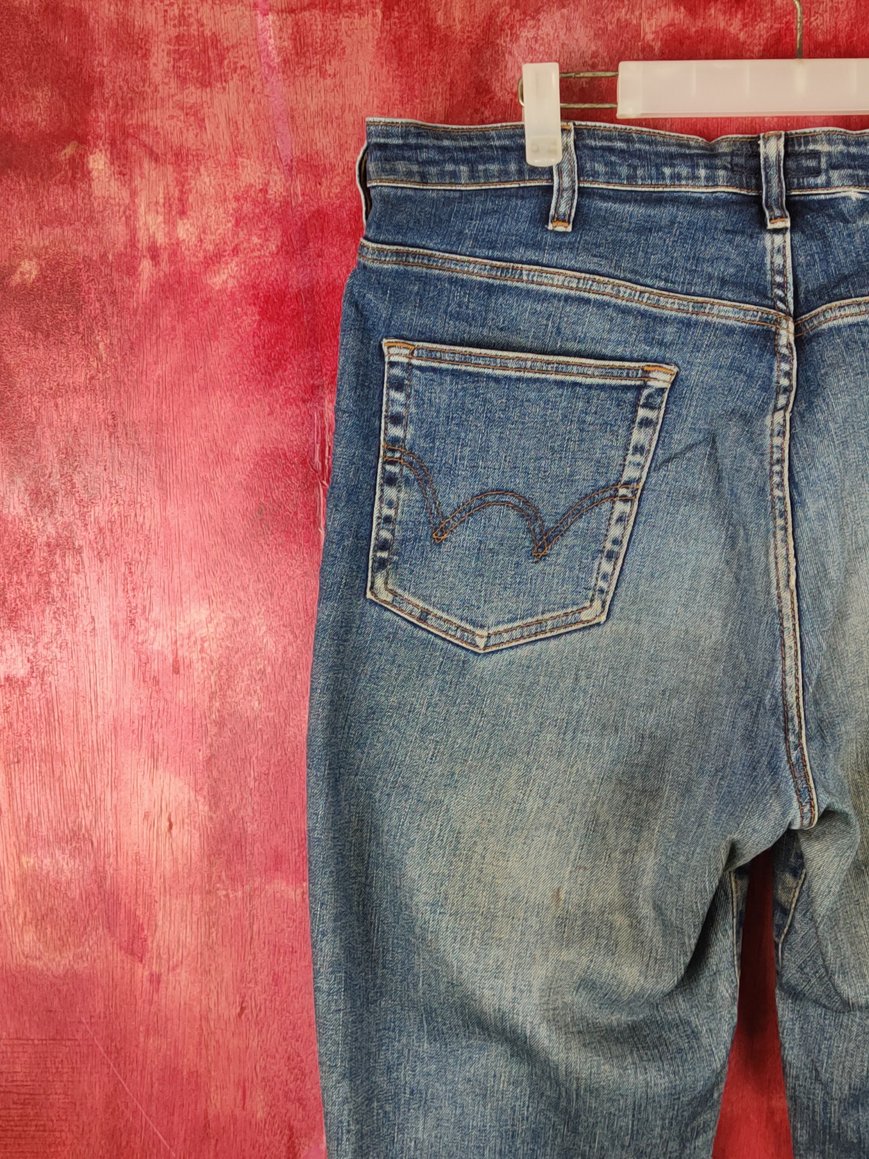 Edwin Edwin Dark Blue Distressed Multipocket Denim #S1609 Size US 35 - 11 Thumbnail