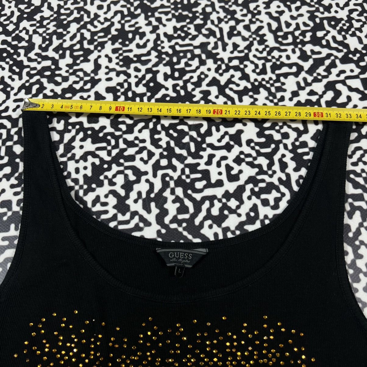 Guess Vintage Y2K GUESS Rhinestones Logo Sexy Retro Style Tank Top Size L / US 10 / IT 46 - 9 Thumbnail