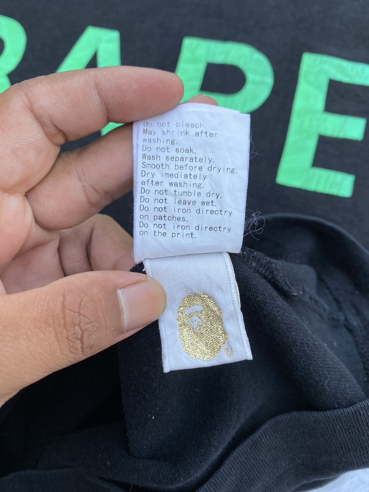 Bape Rare BAPE Spellout Tshirt Size US L / EU 52-54 / 3 - 14 Thumbnail