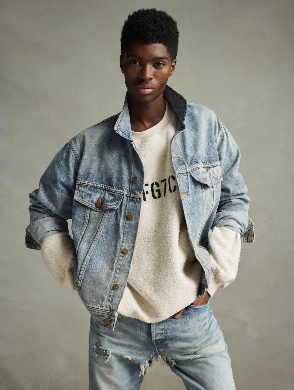 Fear of God Fear of God sixth collection denim ski jacket | Grailed