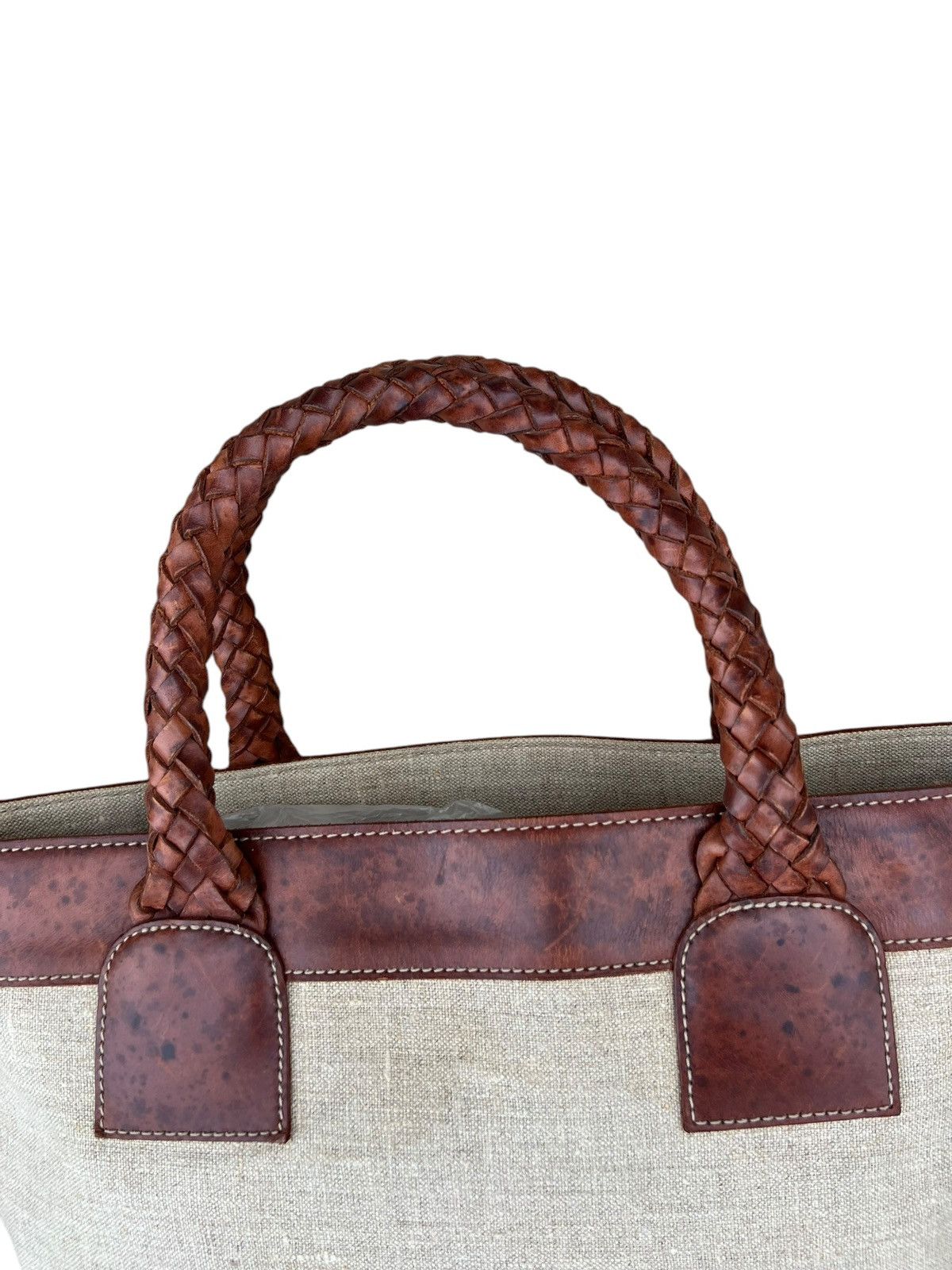 Ralph Lauren Vintage Ralph Lauren Patina Leather Hybrid Tote Bag Size ONE SIZE - 12 Thumbnail