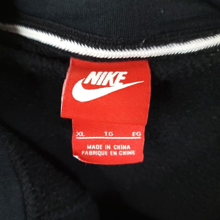 Nike VINTAGE Nike Sweatshirt Hoodie Mens XL Center Swoosh Y2K Bleached Black Cotton Blend Sweatshirt Hoodie Mens XL Bleached 90s Nike Shirt Size US XL / EU 56 / 4 - 7 Thumbnail