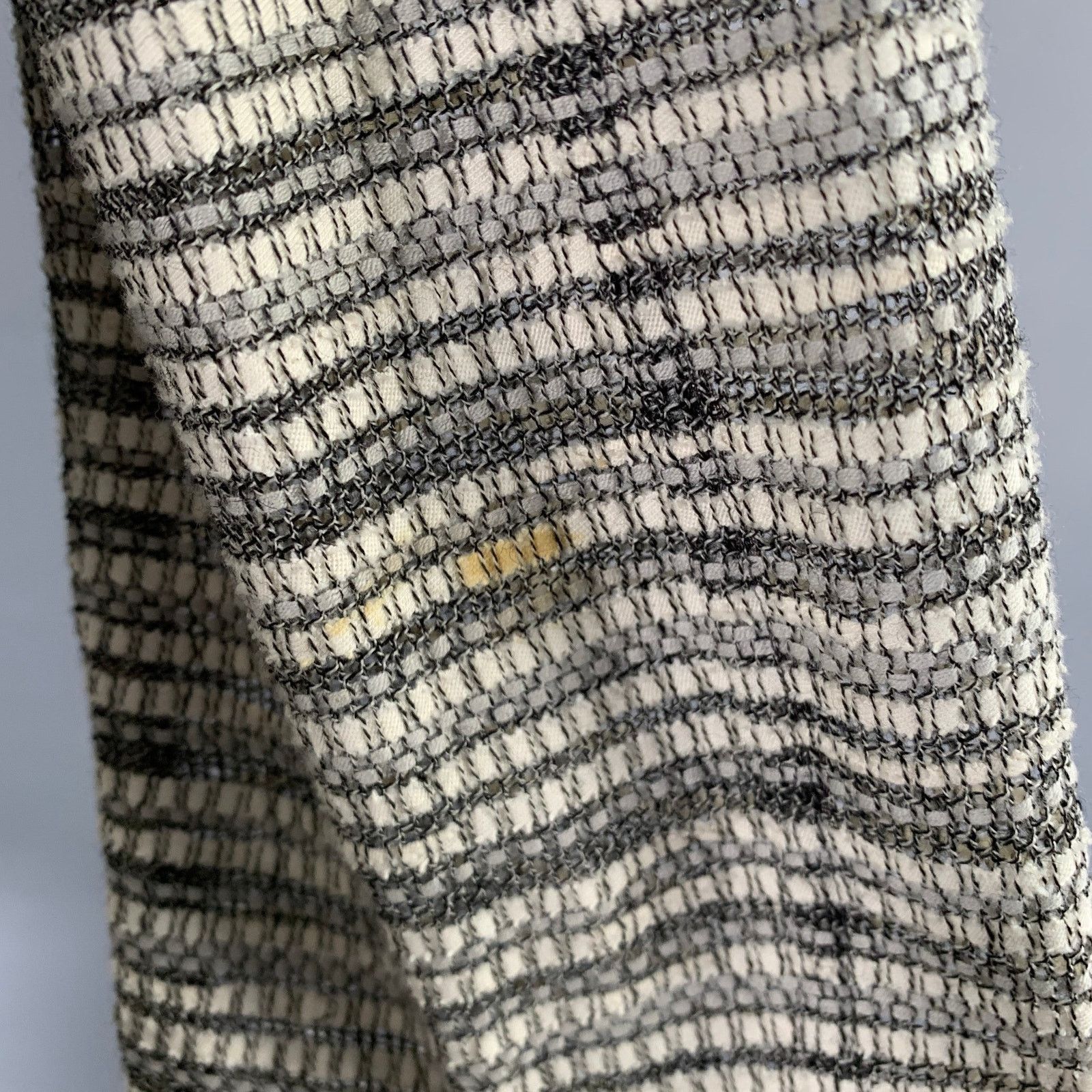 Akris AKRIS Size 8 Grey White Cotton Wool Stripe Open Front Jacket Size M / US 6-8 / IT 42-44 - 5 Thumbnail