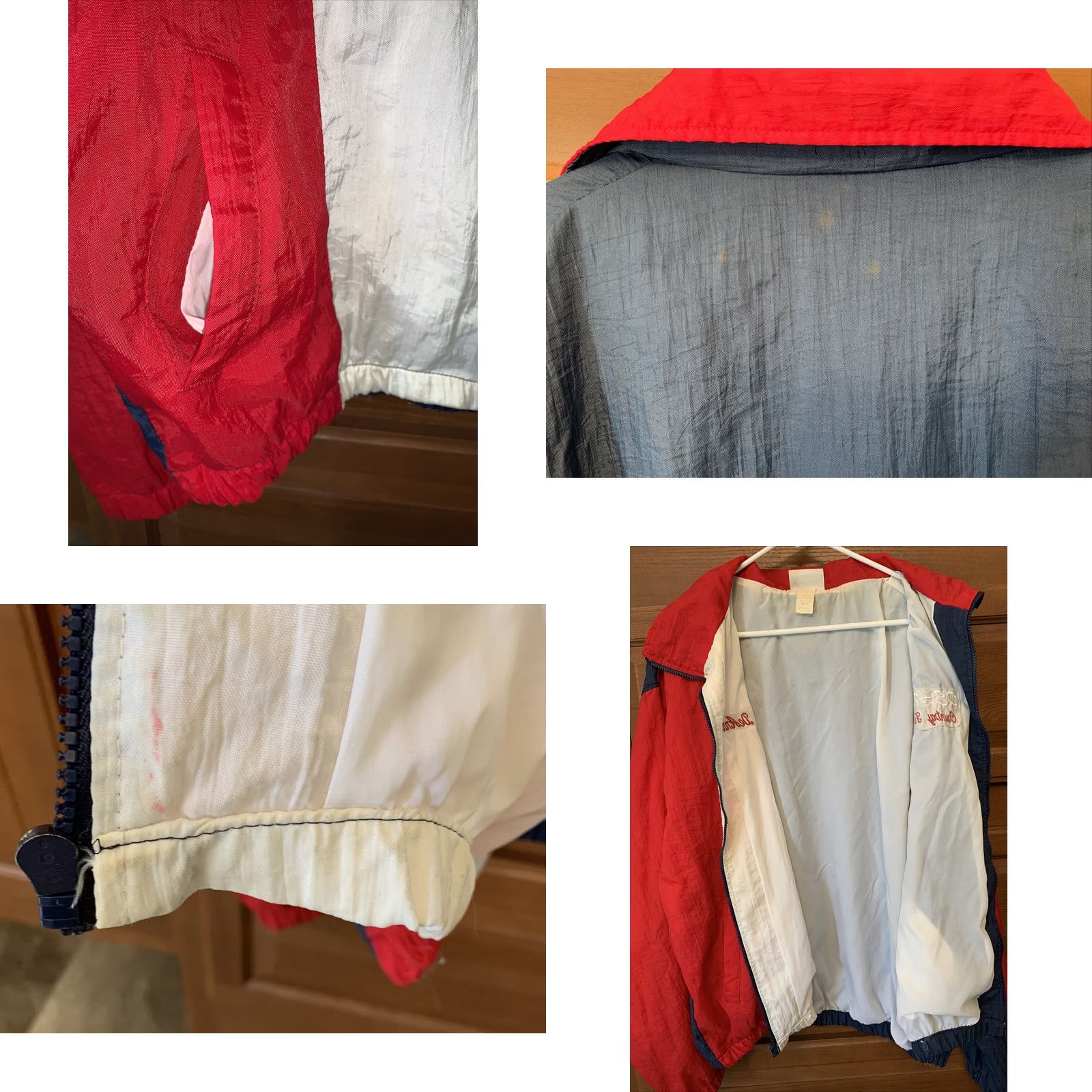 Vintage VINTAGE Hartwell Sports Jacket Adult XL Red Blue USA Zip 90s Windbreaker Mens Size US XL / EU 56 / 4 - 8 Thumbnail