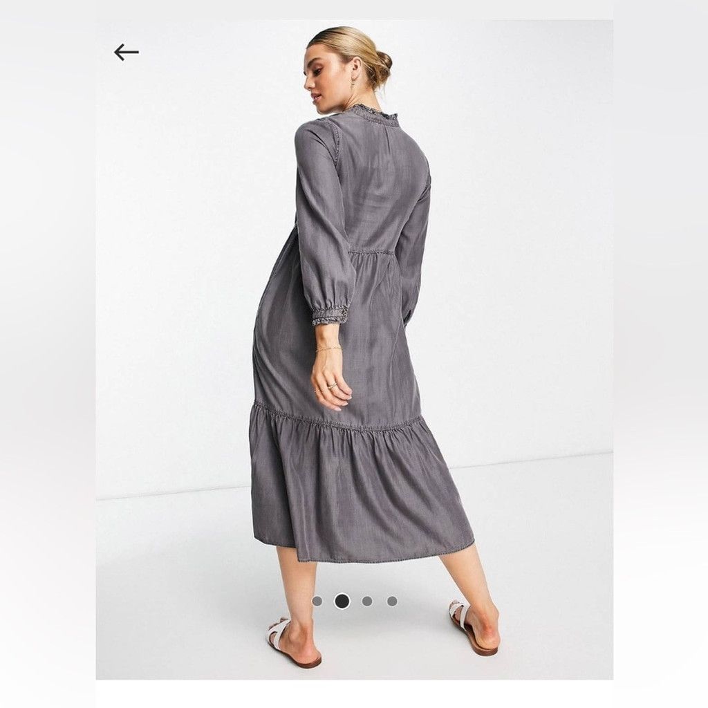 Whistles Whistles Denim Trapeze Midi Dress Size XS / US 0-2 / IT 36-38 - 4 Thumbnail