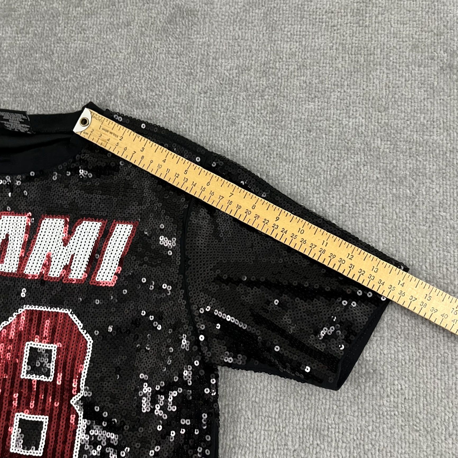 Nike Nike Shirt Womens Small Black Red Cropped Boxy Sequin Ultra Game NBA #88 Size S / US 4 / IT 40 - 7 Thumbnail