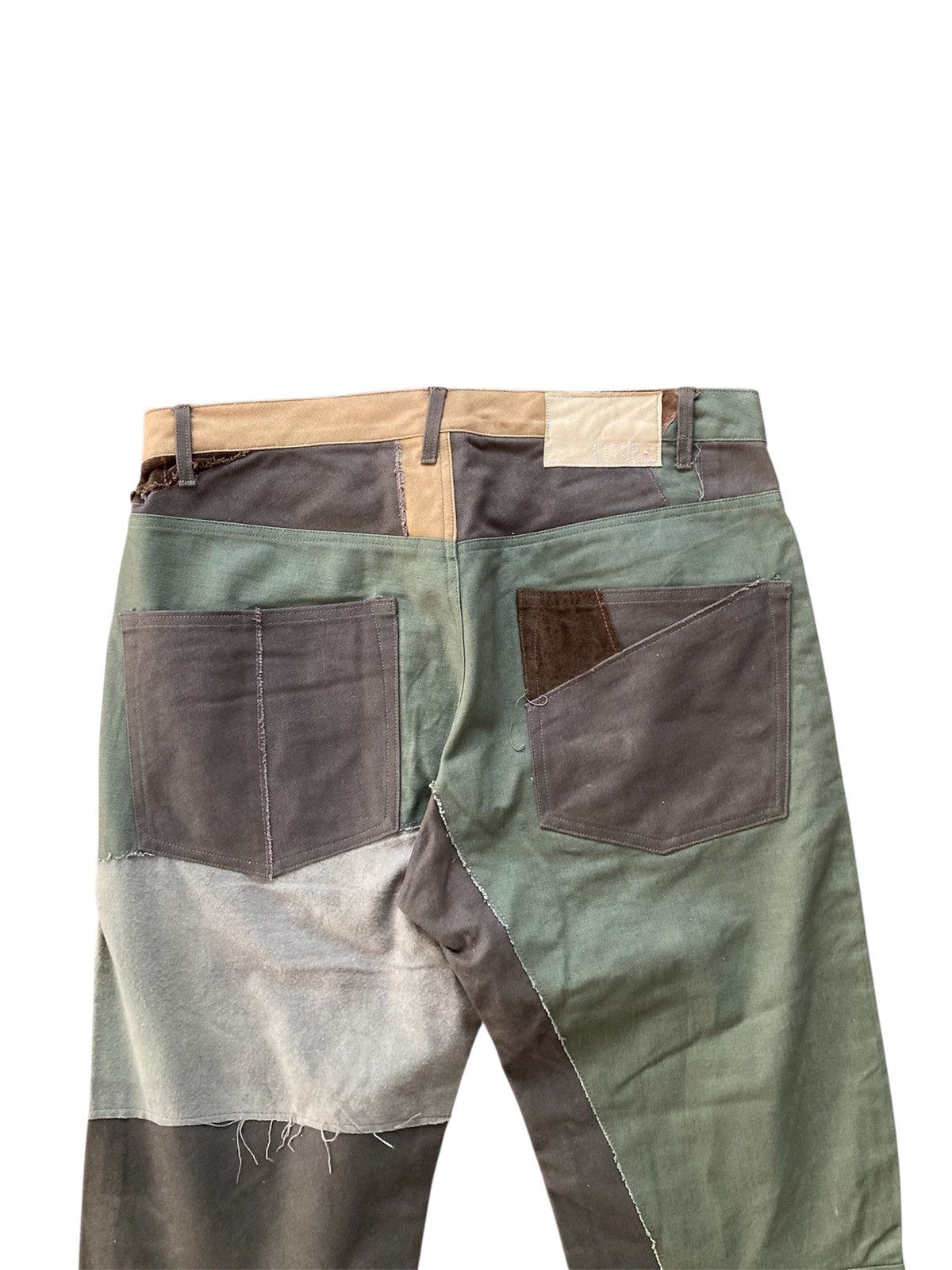 Japanese Brand Japanese Brand Patchwork Flare Pants Size US 31 - 7 Thumbnail