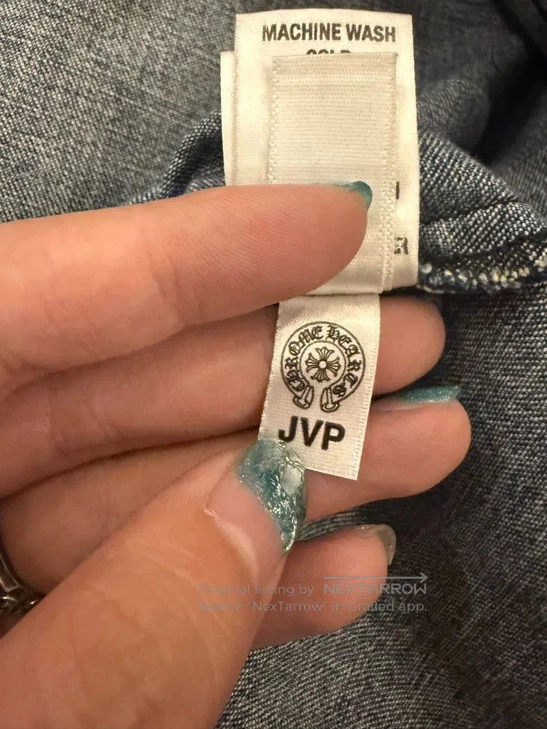 Chrome Hearts Chrome Hearts Denim Shirt with Leather Details. Size US L / EU 52-54 / 3 - 8 Thumbnail