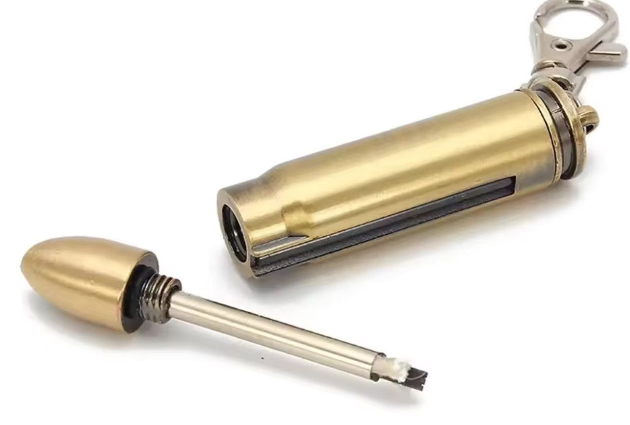 Vintage Metal Bullet Kerosene Match Lighters Size ONE SIZE - 3 Thumbnail