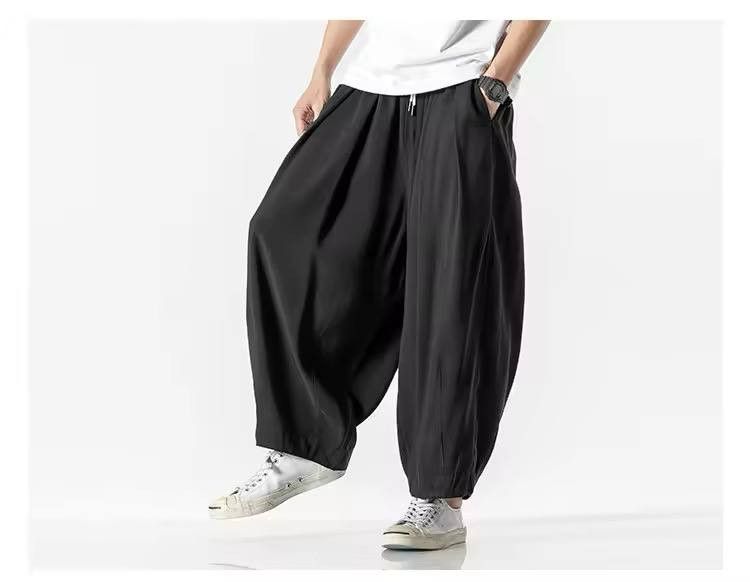 Japanese Brand × Vintage monochrome casual wide leg pants Size US 36 / EU 52 - 4 Thumbnail