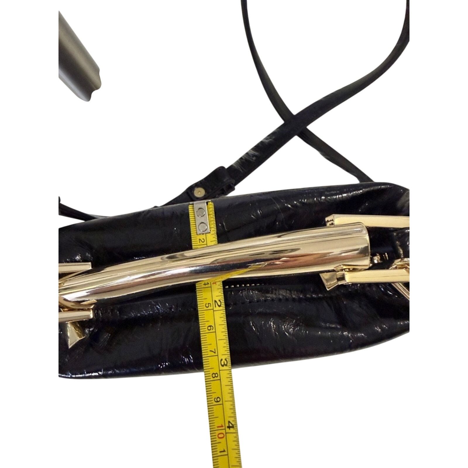 Zara ZARA Mini Bucket Black Bag with Metallic Gold Handle Size ONE SIZE - 12 Thumbnail