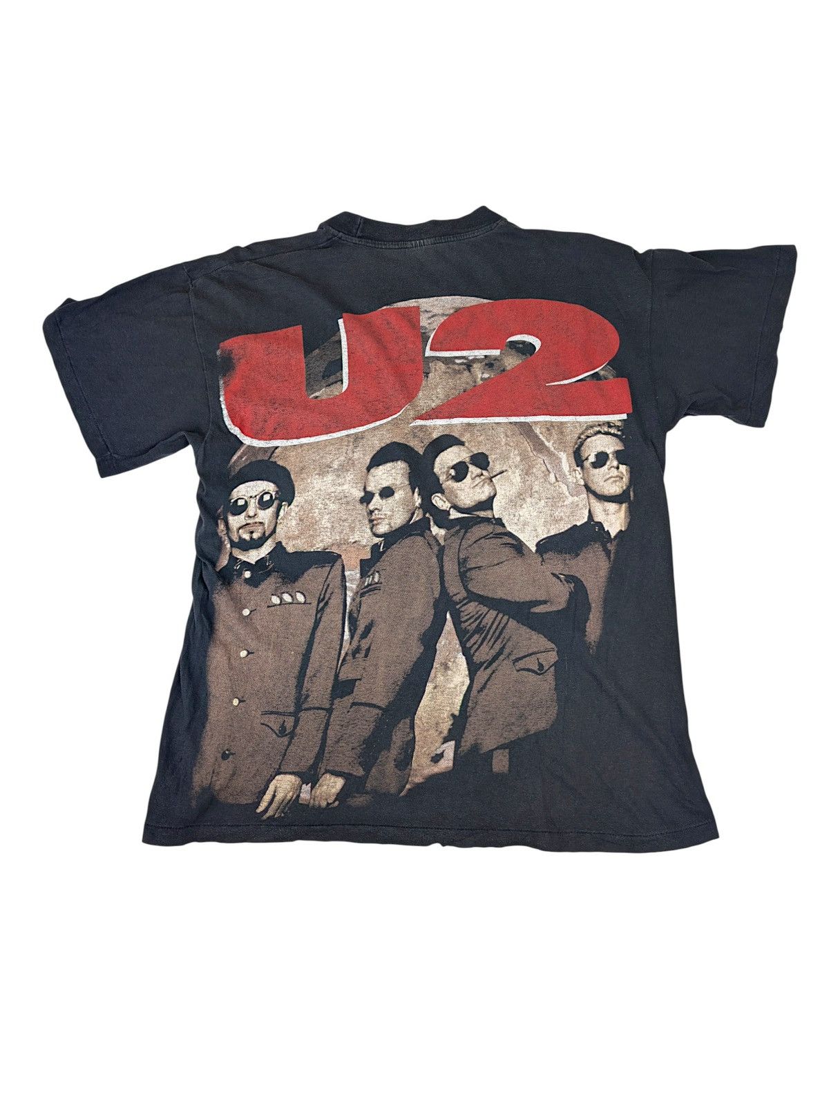 Vintage U2 Vintage 90s Single Stiched Rap Graphic Tee Merch Band Size US L / EU 52-54 / 3 - 6 Thumbnail