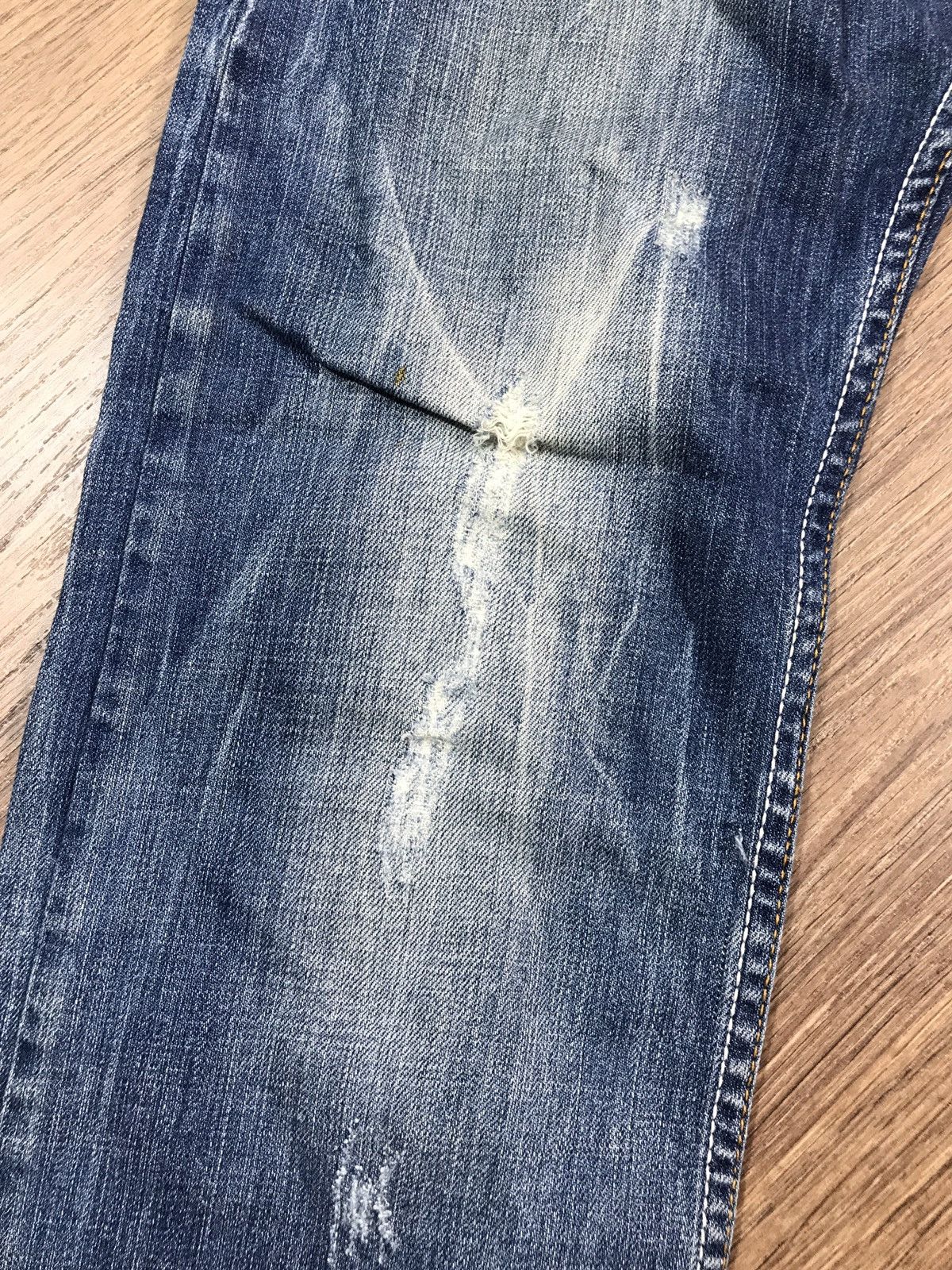 Japanese Brand × Takeshy Kurosawa × Vintage Vintage Takeshy Kurosawa Distressed Jeans Japanese Style Size US 34 / EU 50 - 7 Thumbnail