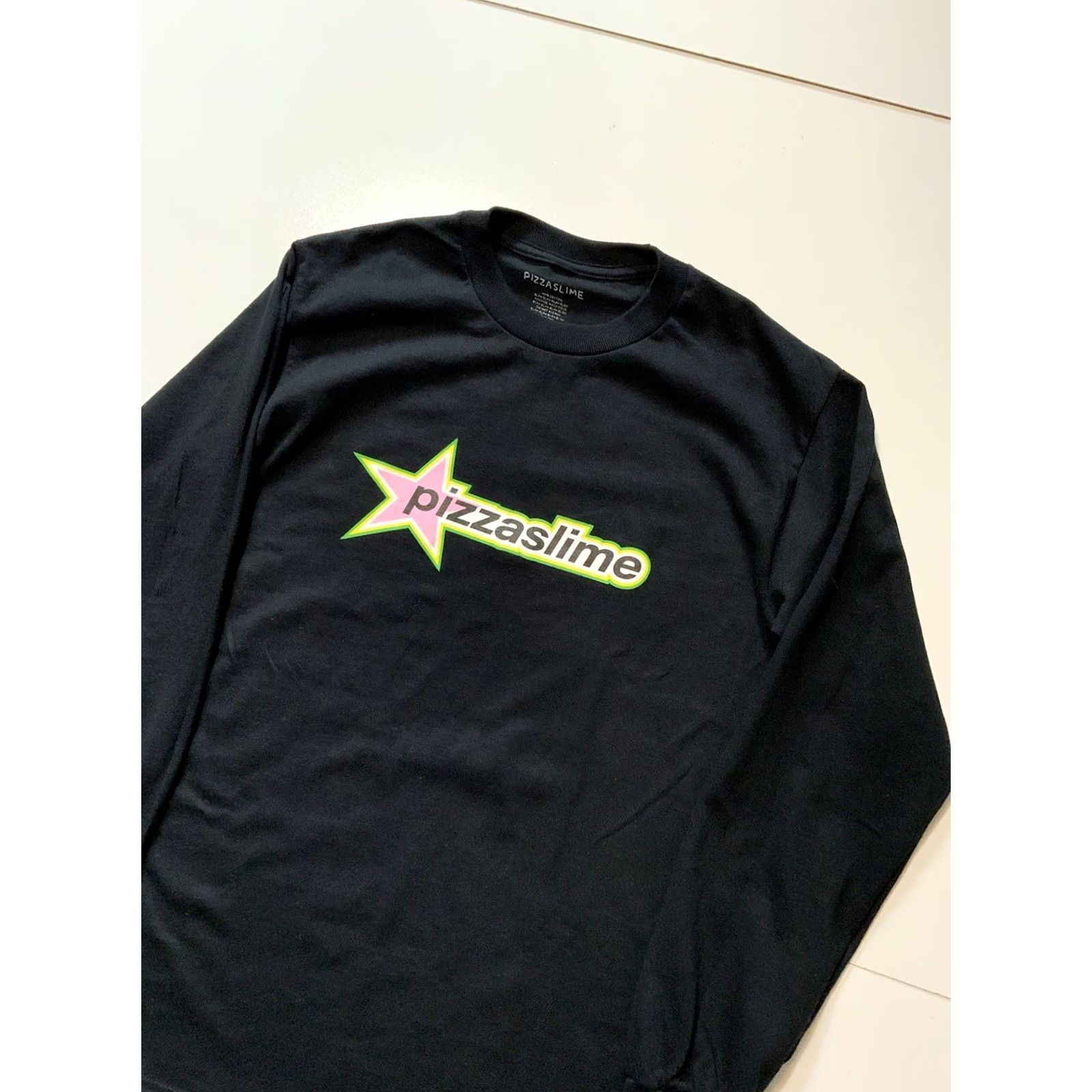 IDEA PizzaSlime Star Literally Have No Idea What To Say L/S Crew Black T-Shirt Sz. S Mens Small Shirt Stars Size US S / EU 44-46 / 1 - 4 Thumbnail