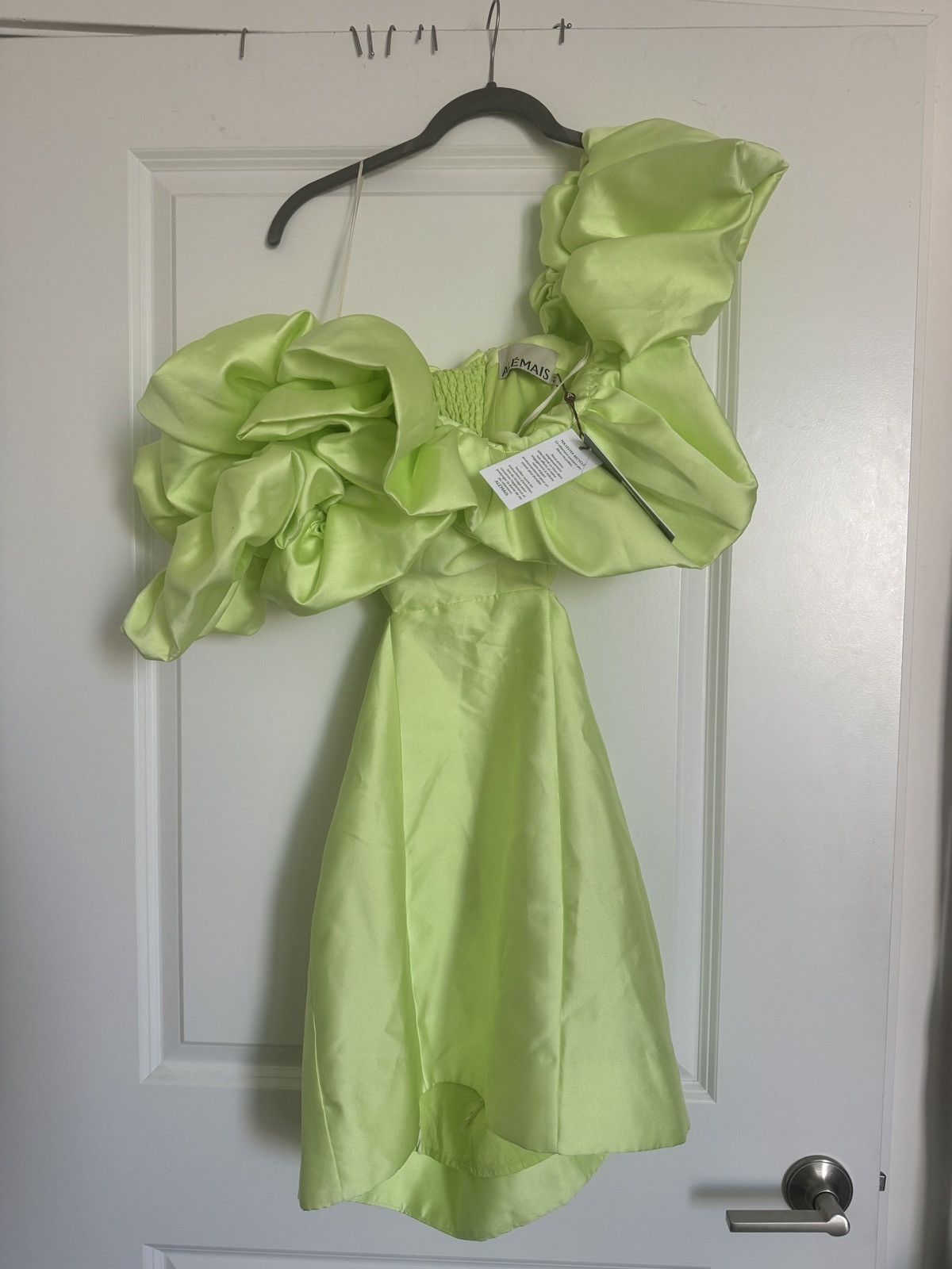slim fit dress slacks Sara Mini Dress in Green Floral main image 0