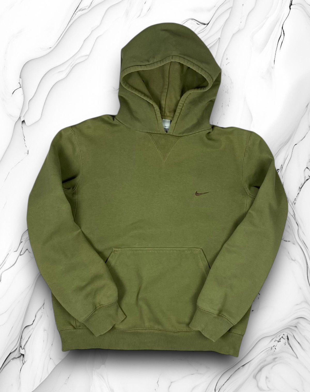 Nike Vintage 00s Nike Swoosh Hoodie y2k drill Size US M / EU 48-50 / 2 - 1 Thumbnail