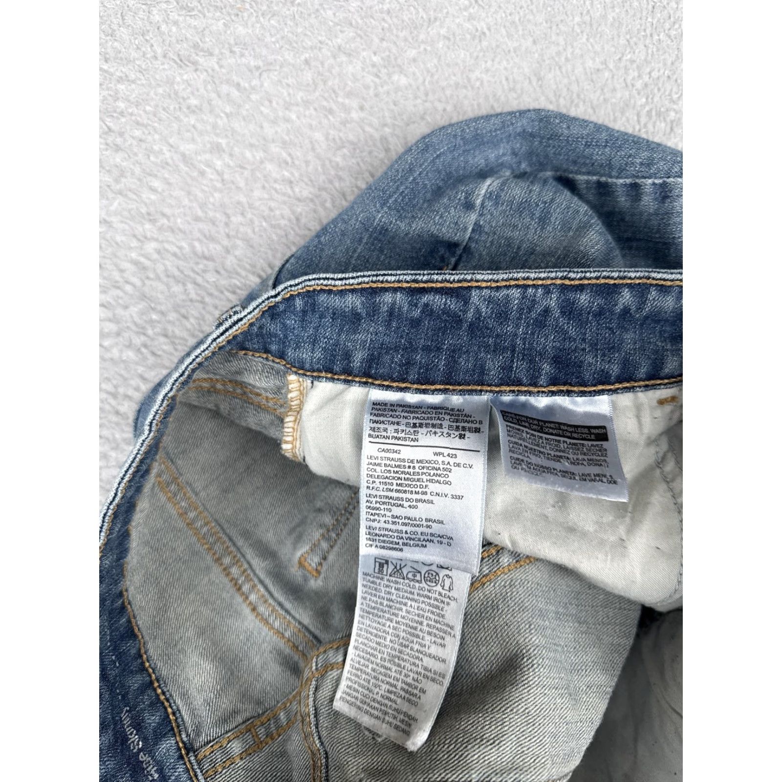 Levi's Levis Jeans Womens Slim Skinny High Rise Distressed Stretch Blue 31x32 Denim Size 24" / US 00 / IT 34 - 7 Thumbnail