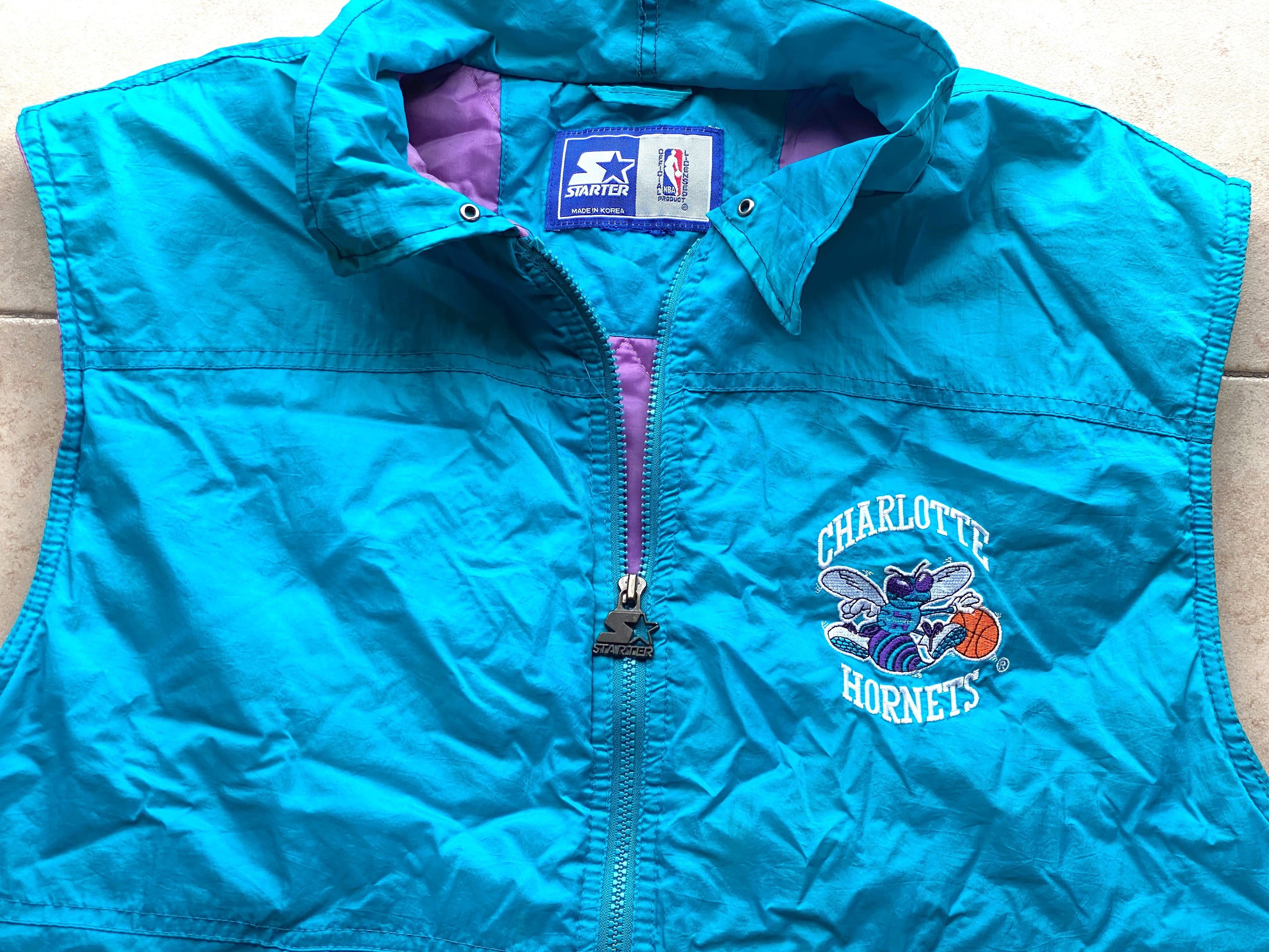 Starter Charlotte Hornets 90s STARTER Vest puffer L teal NBA vintage Size US L / EU 52-54 / 3 - 4 Thumbnail