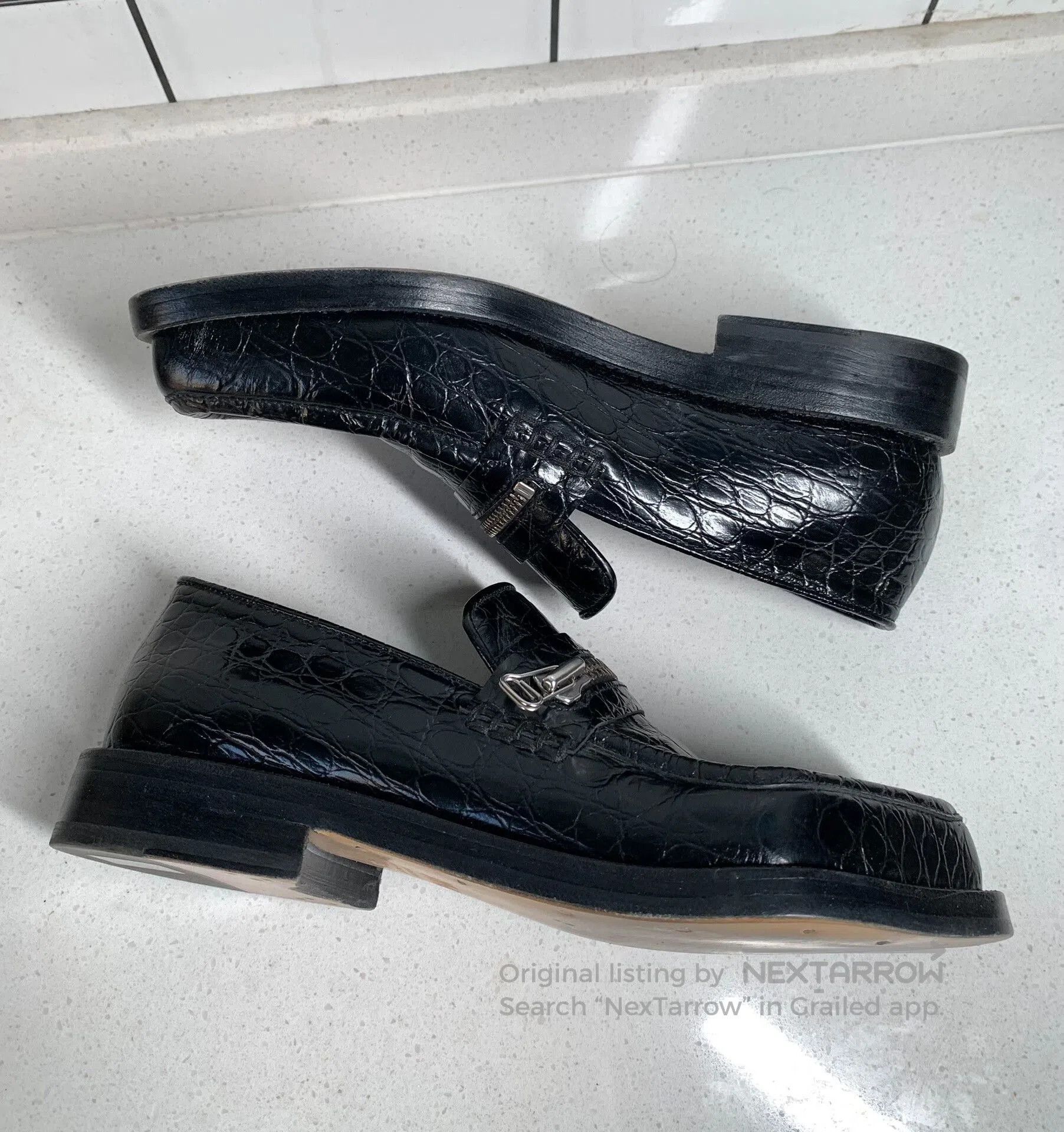 Magliano Magliano Crocodile Pattern Leather Shoes. Size US 7 / EU 40 - 4 Thumbnail