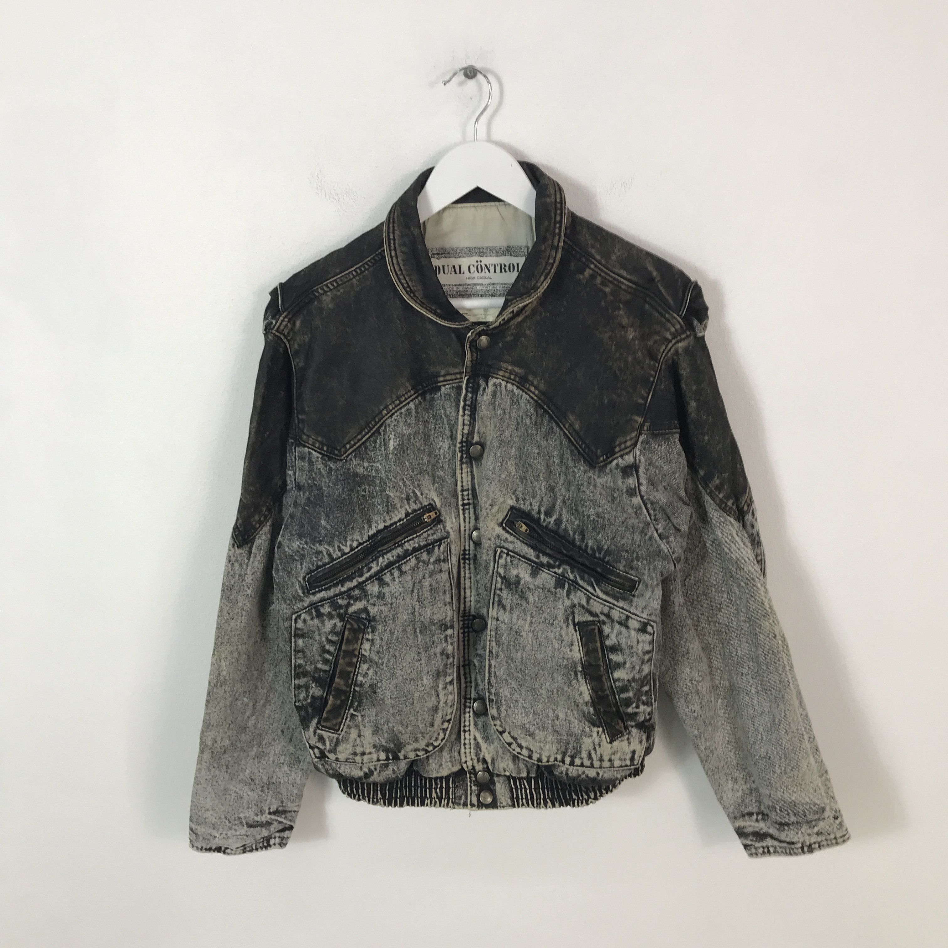 Vintage Dual Control Denim Leather Design jacket Size US M / EU 48-50 / 2 - 1 Thumbnail