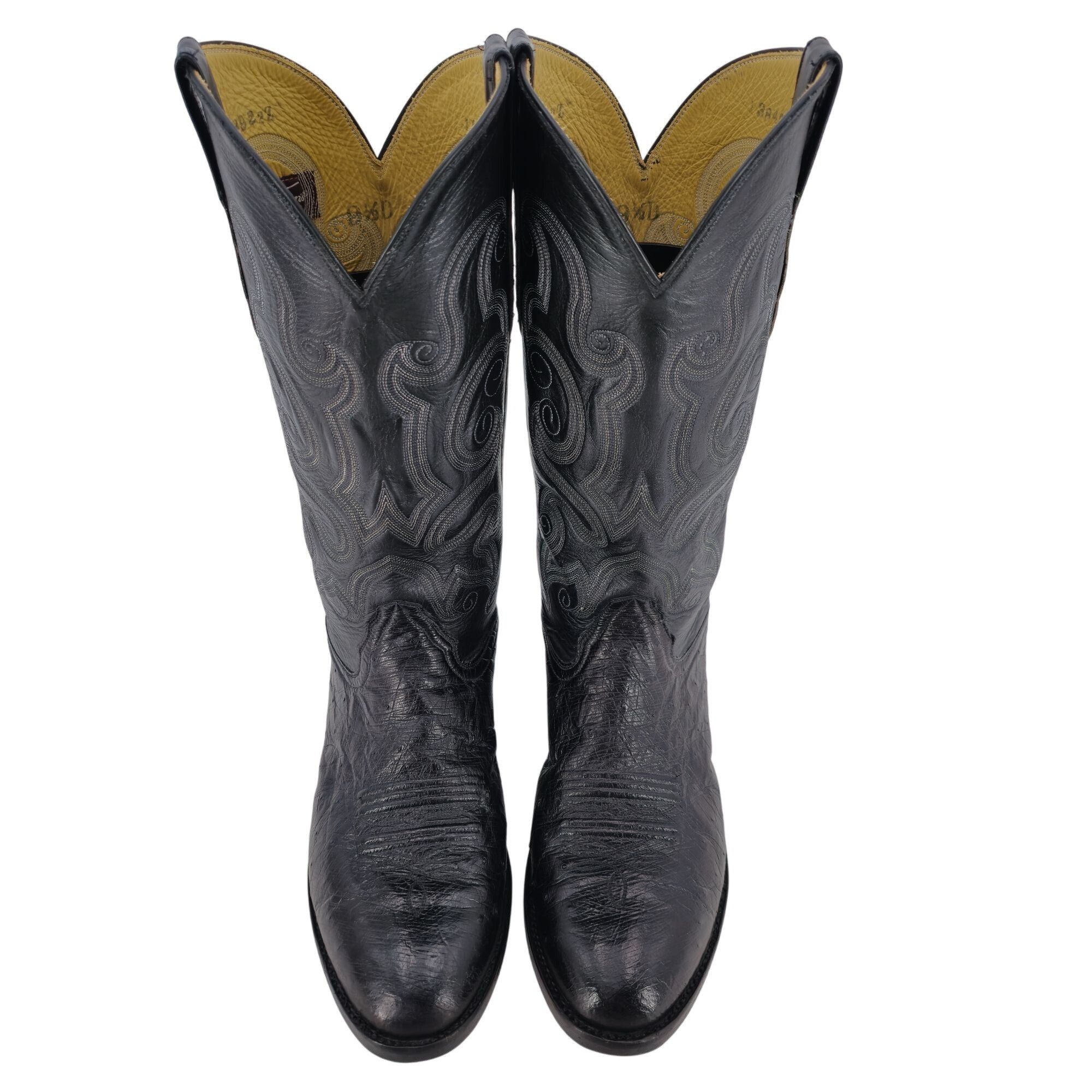 Other Luskey's Ryon's Mens size 9.5D Black Ostrich Exotic Leather Size US 9.5 / EU 42-43 - 5 Thumbnail